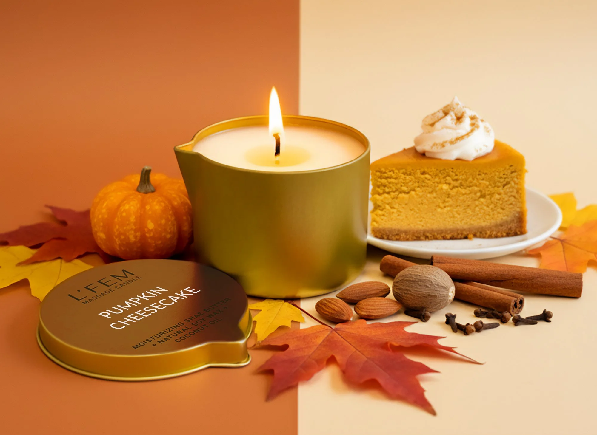 Pumpkin Cheesecake Massage Candle - 8oz