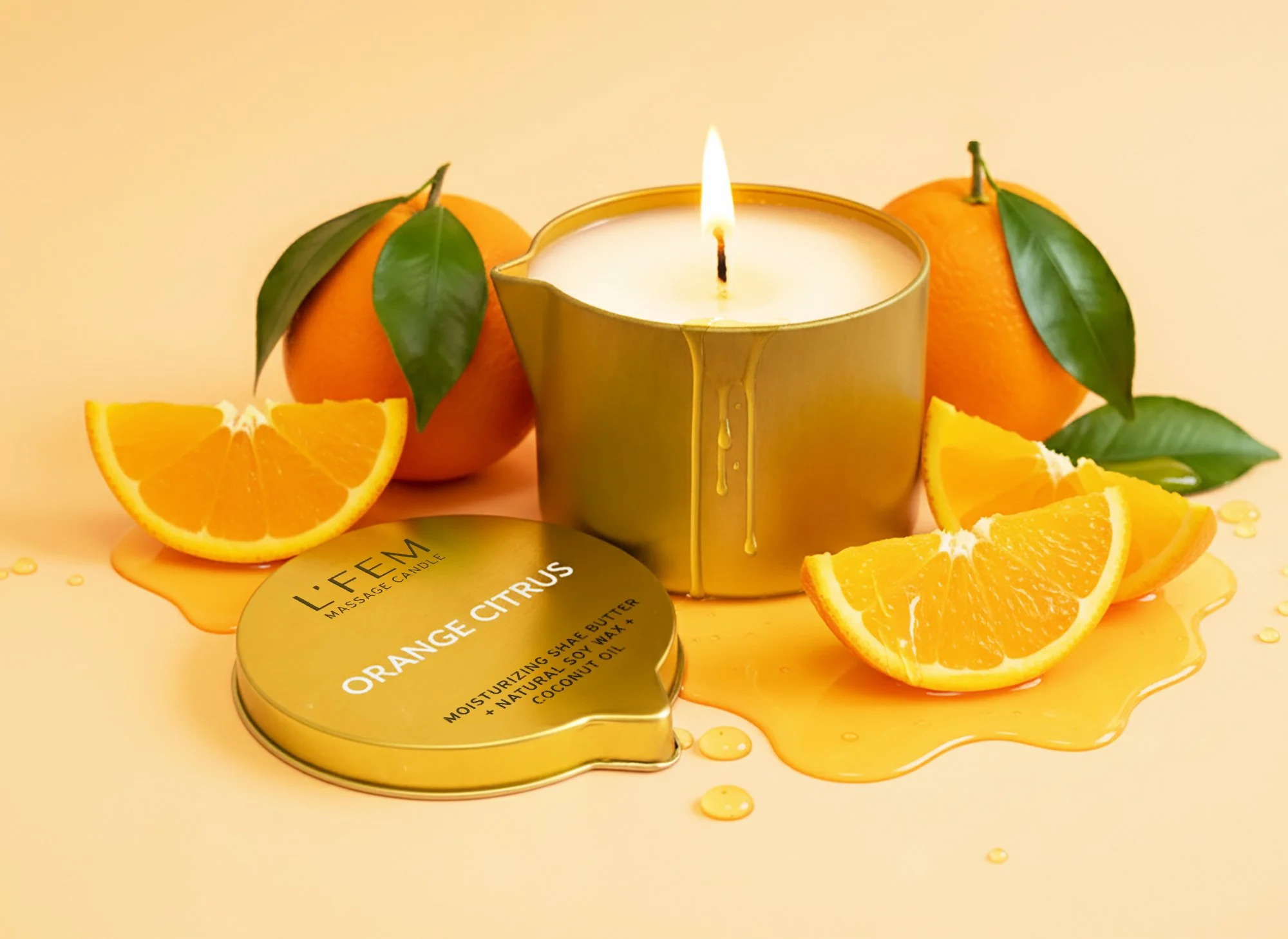 Orange Citrus Massage Candle - 8oz