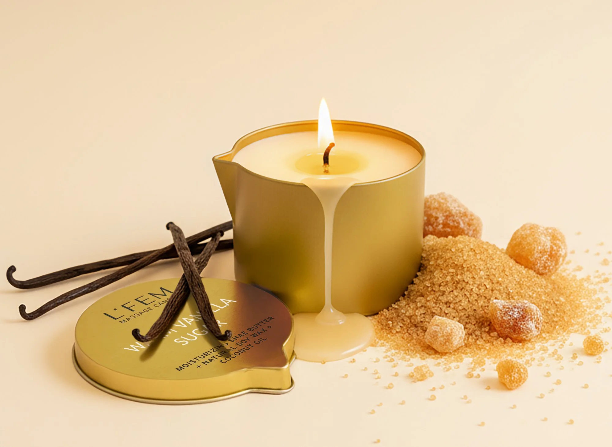 Warm Vanilla Sugar Massage Candle - 8oz