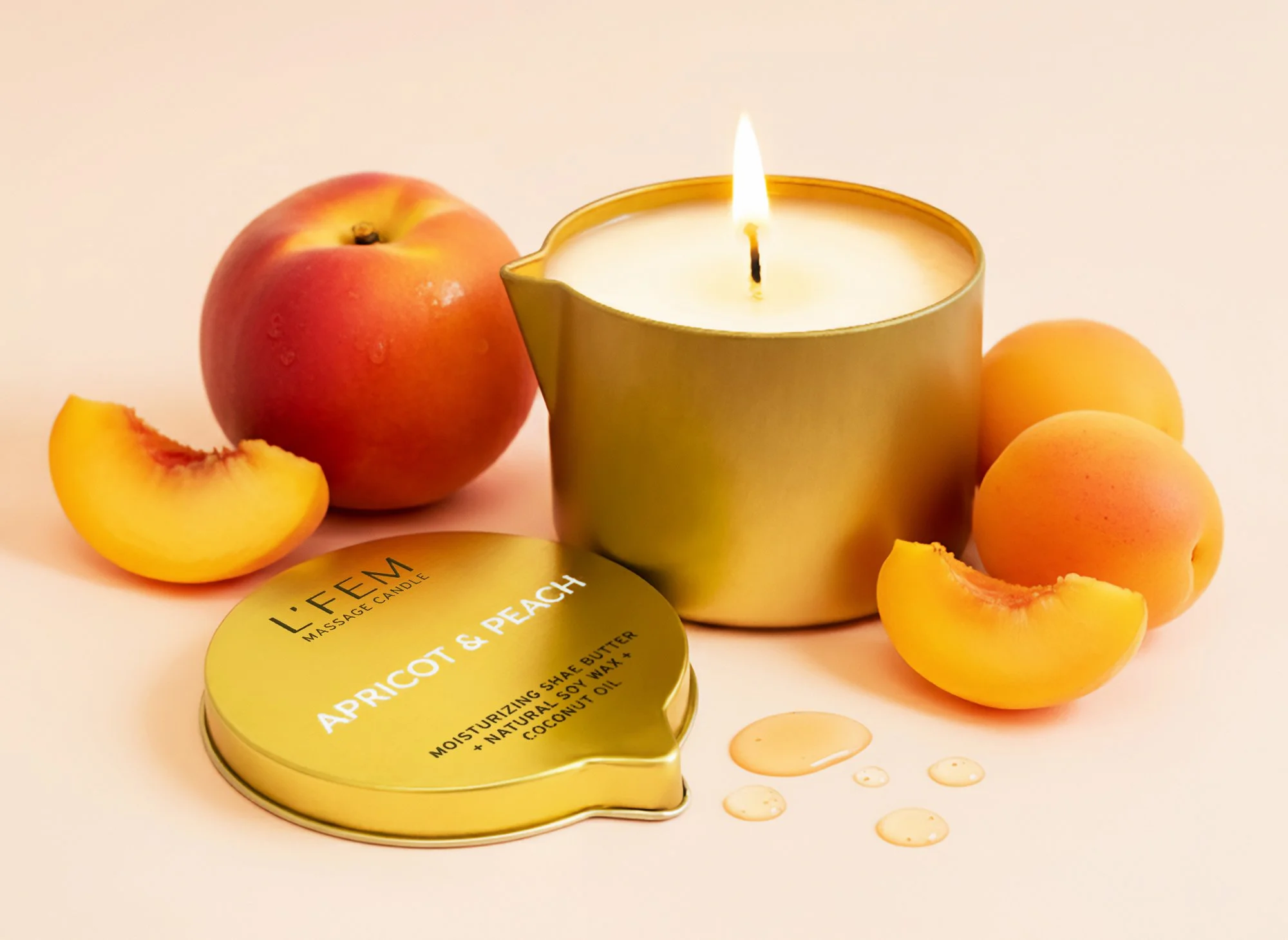 Apricot and Peach Massage Candle - 8oz