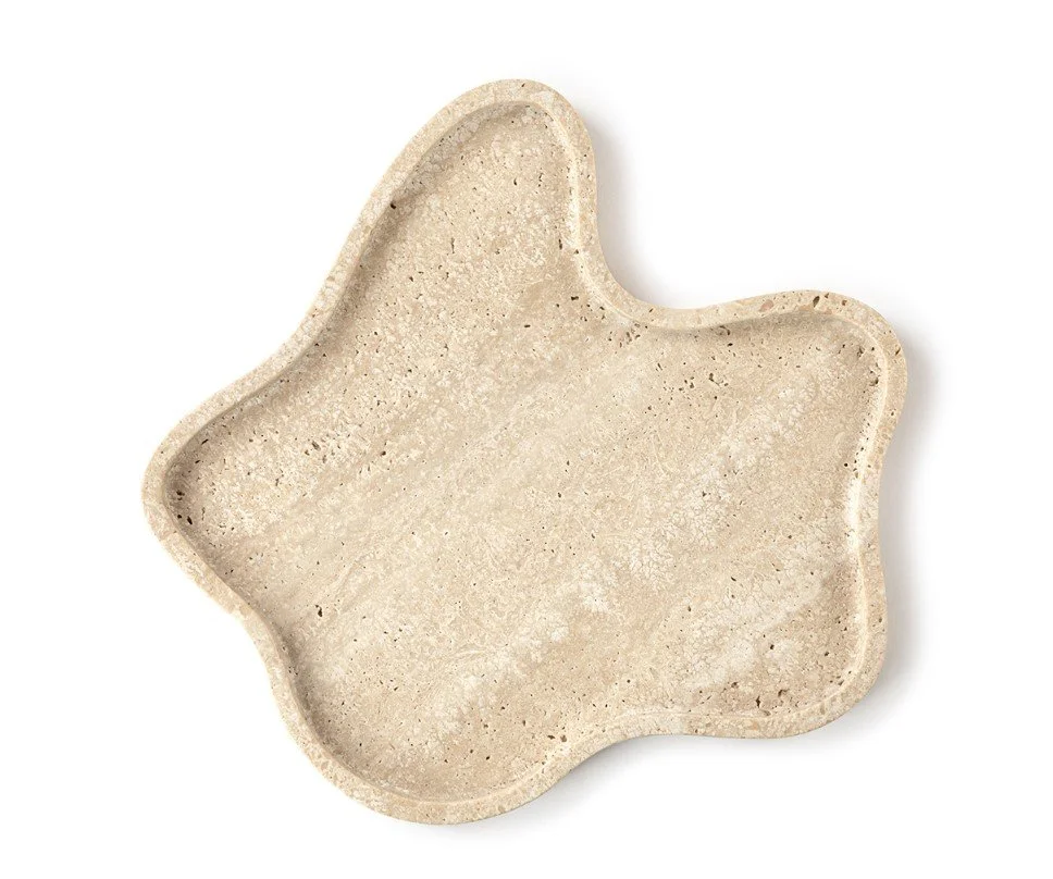 Mae Wavy Travertine Catchall