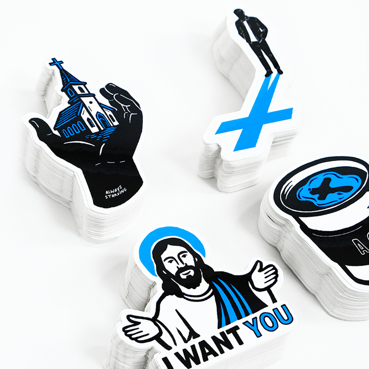 Always Starving Sticker Pack ($6/pack - Min. 100 packs)