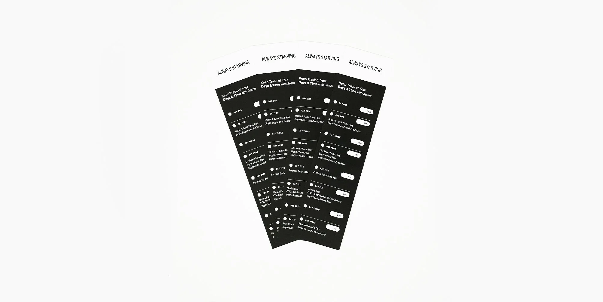 Always Starving Checklist Bookmark ($1.50 - Min. 50)