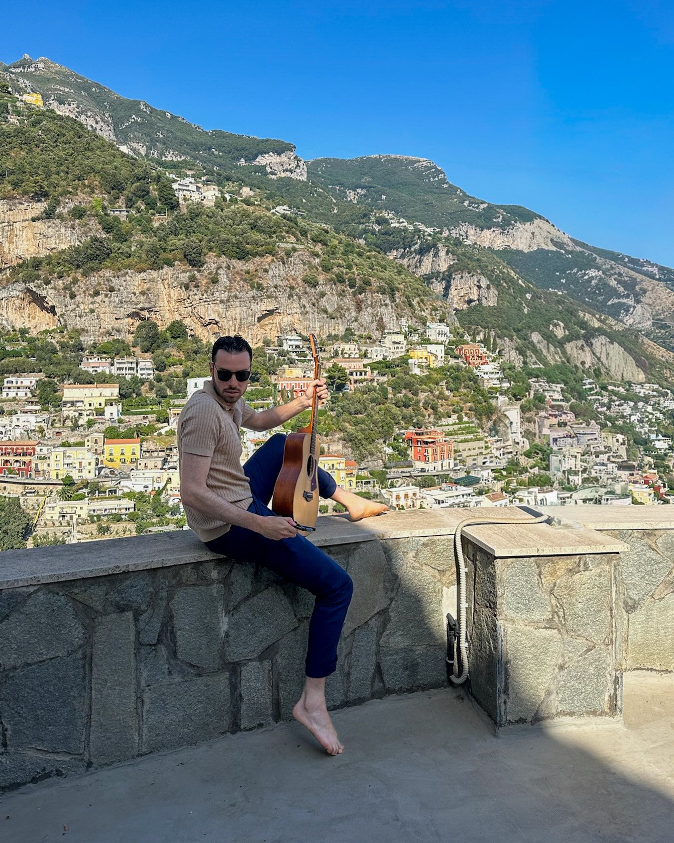 Positano. Coffee. Tunes.⁠
⁠
&hellip;the vibe ☕🇮🇹🎸. #taylorguitars #positano #cupofcoffee #italy
