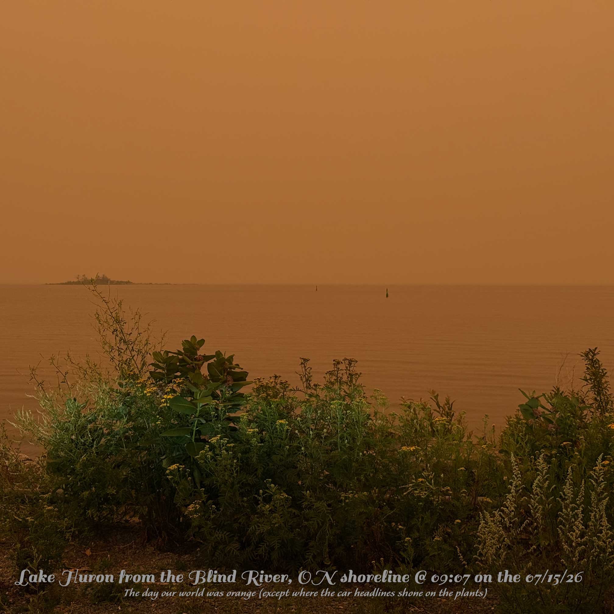 Today, I’m sure most people have a smoke story to share… this photo says it all. Stay safe.