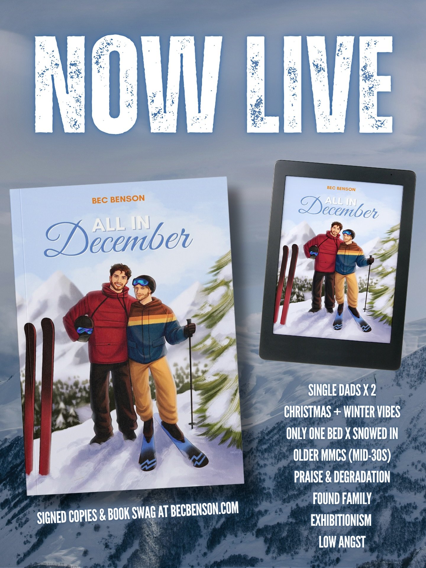 HAPPY ALL IN DECEMBER RELEASE DAY! 🎉

Usually in my house Nov 1st means decorating for Christmas because why not? (Just like Caleb.) so I figured why not schedule my release for all the other people who like to get into the holiday spirit as soon as