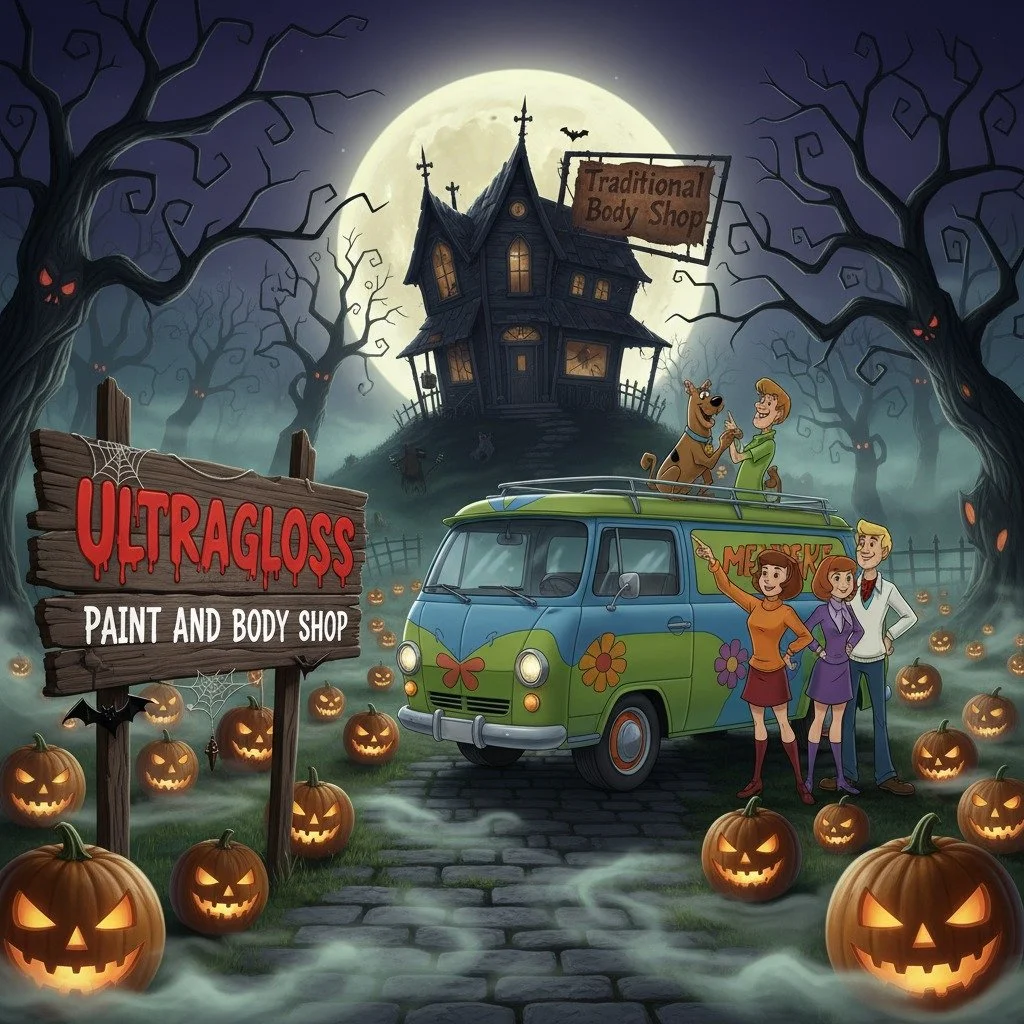 Velma: &ldquo;Jinkies! The real crook wasn&rsquo;t the damage&hellip; it was the body shop trying to overcharge!&rdquo;
Fred: &ldquo;Good thing Ultragloss cracked the case &mdash; they save drivers time and money!&rdquo;
And we would&rsquo;ve gotten 