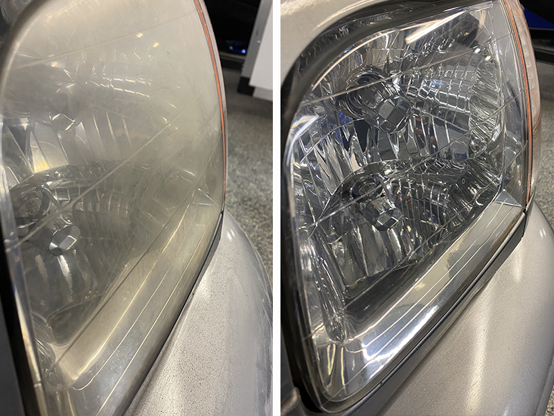 Foggy headlight restoration.