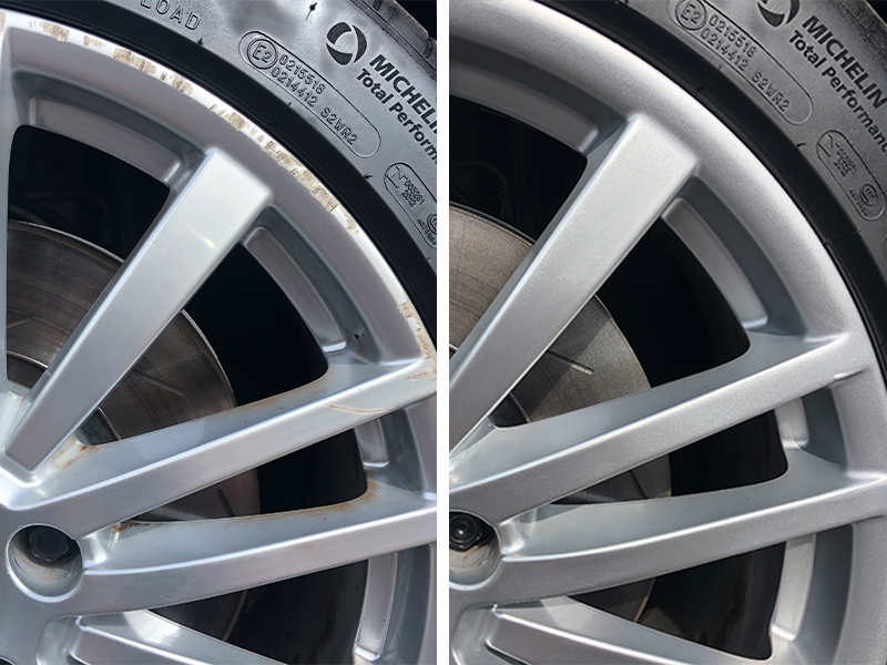 Minor curb rash repair.
