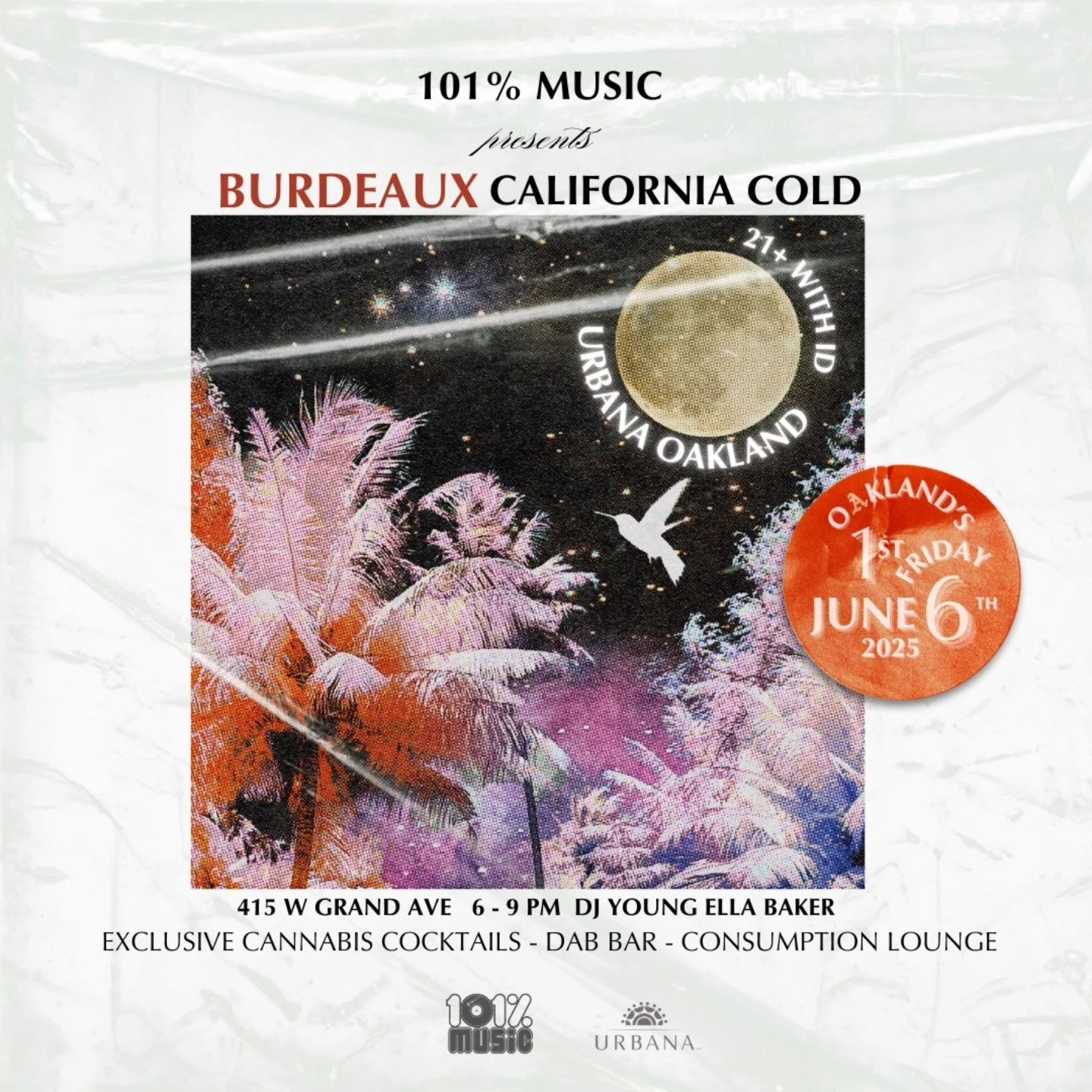 Experience @burdeauxx 
@urbanaoakland  @young_ellabaker 
Friday  Jun 6th  6 - 9pm