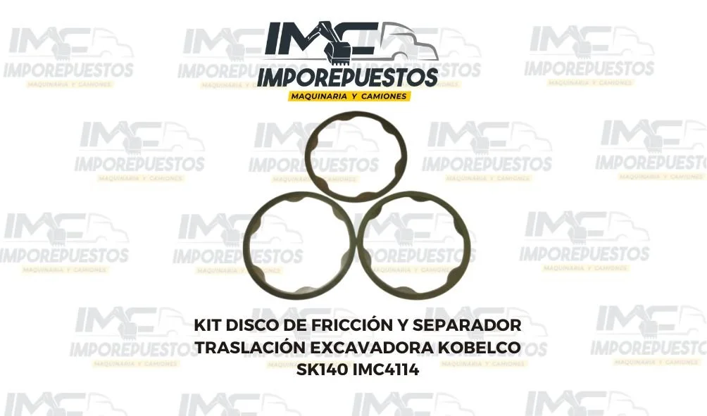 Kit Disco de Fricción y Separador Traslación Excavadora Kobelco SK140 IMC4114