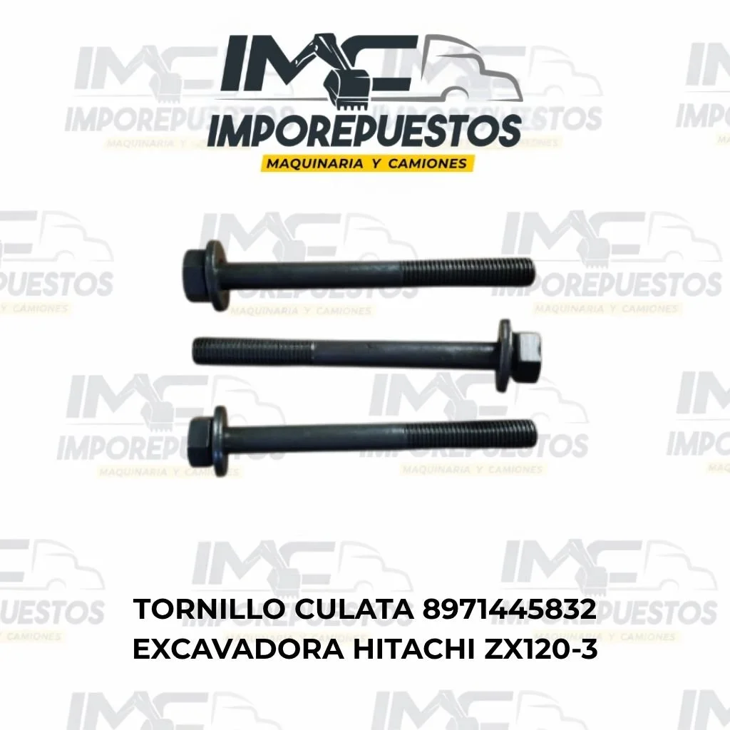 Tornillo Culata 8971445832 Excavadora Hitachi ZX120-3