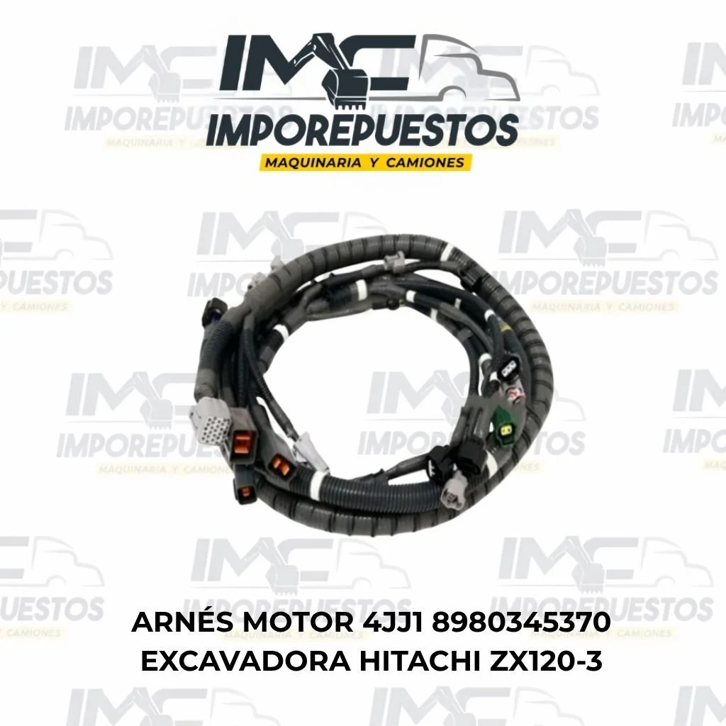 Arnés motor 4jj1 excavadora Hitachi ZX120-3 8980345370