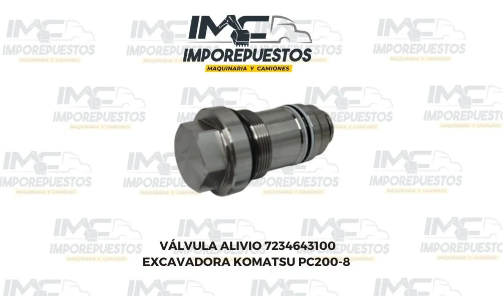 Válvula Alivio 7234643100 Excavadora Komatsu PC200-8