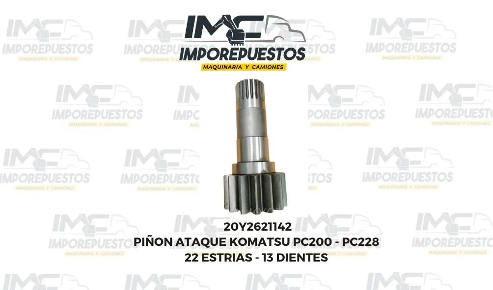 20Y2621142 piñon de ataque excavadora komatsu pc200-7