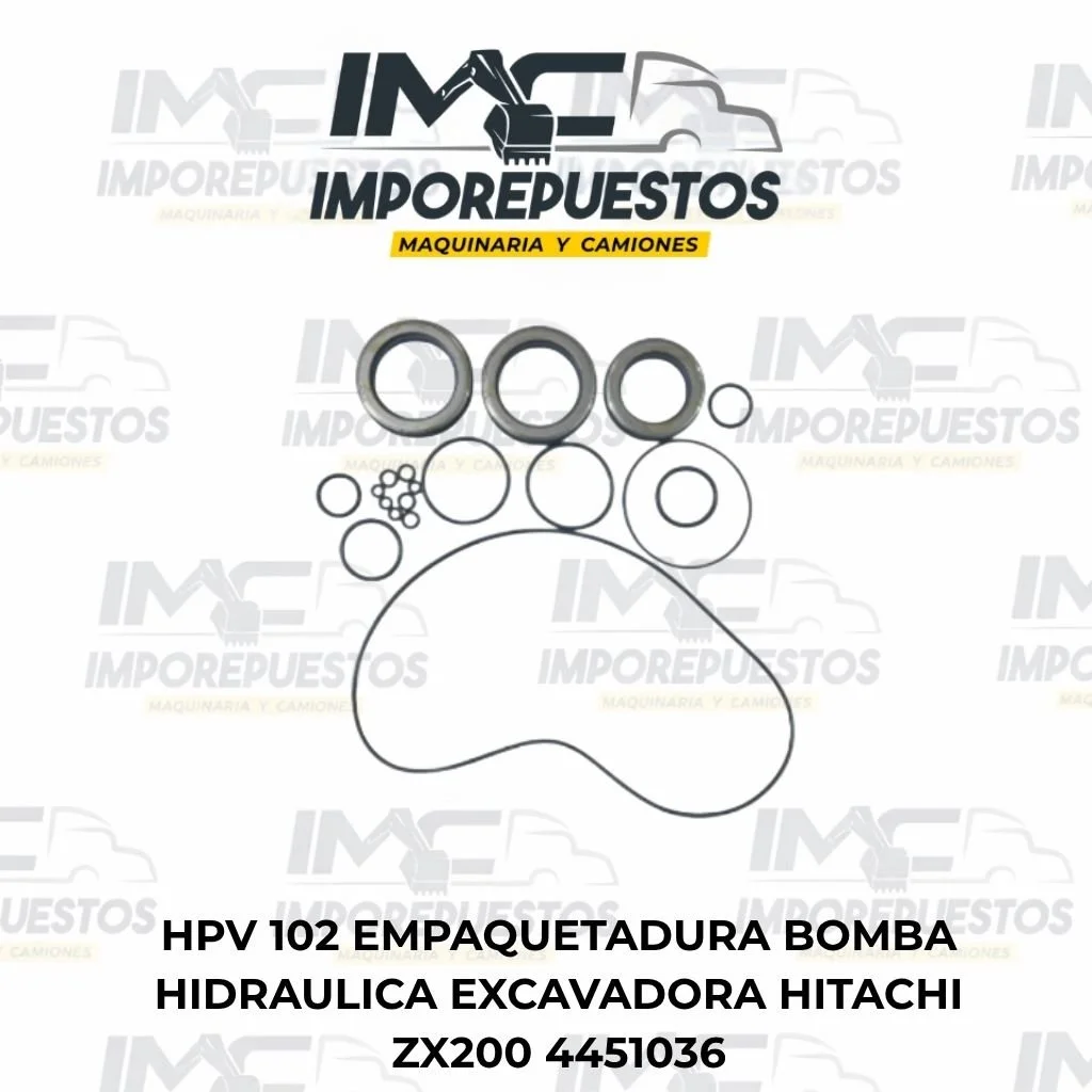 Hpv 102 empaquetadura bomba hidráulica excavadora Hitachi ZX200 4451036