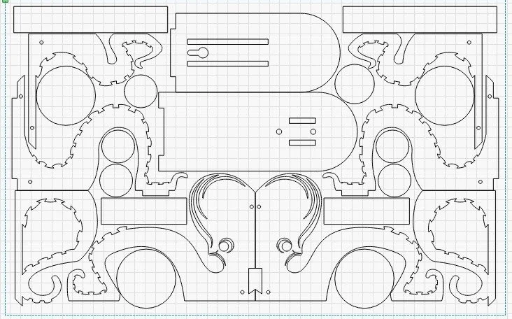  Octopus Shelf Concept, CAD Drawing Layout 
