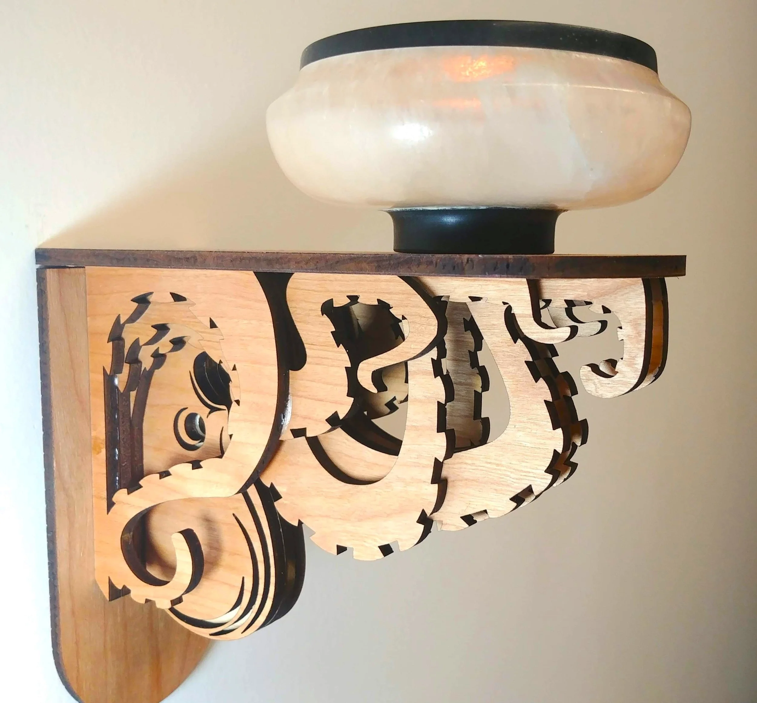  Octopus Shelf, Layered Wood 