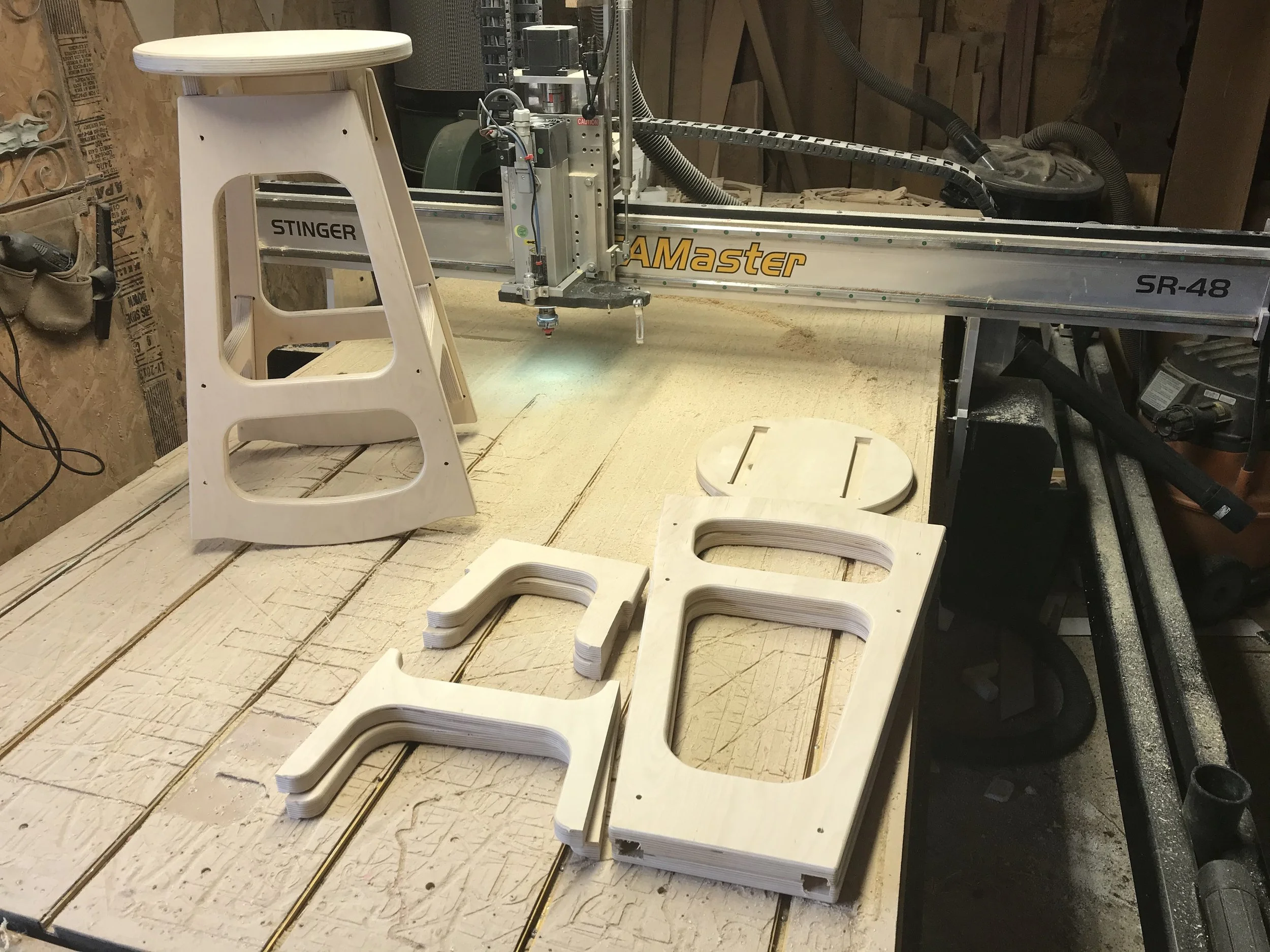  Active Seating Rocking Stool, Plywood 