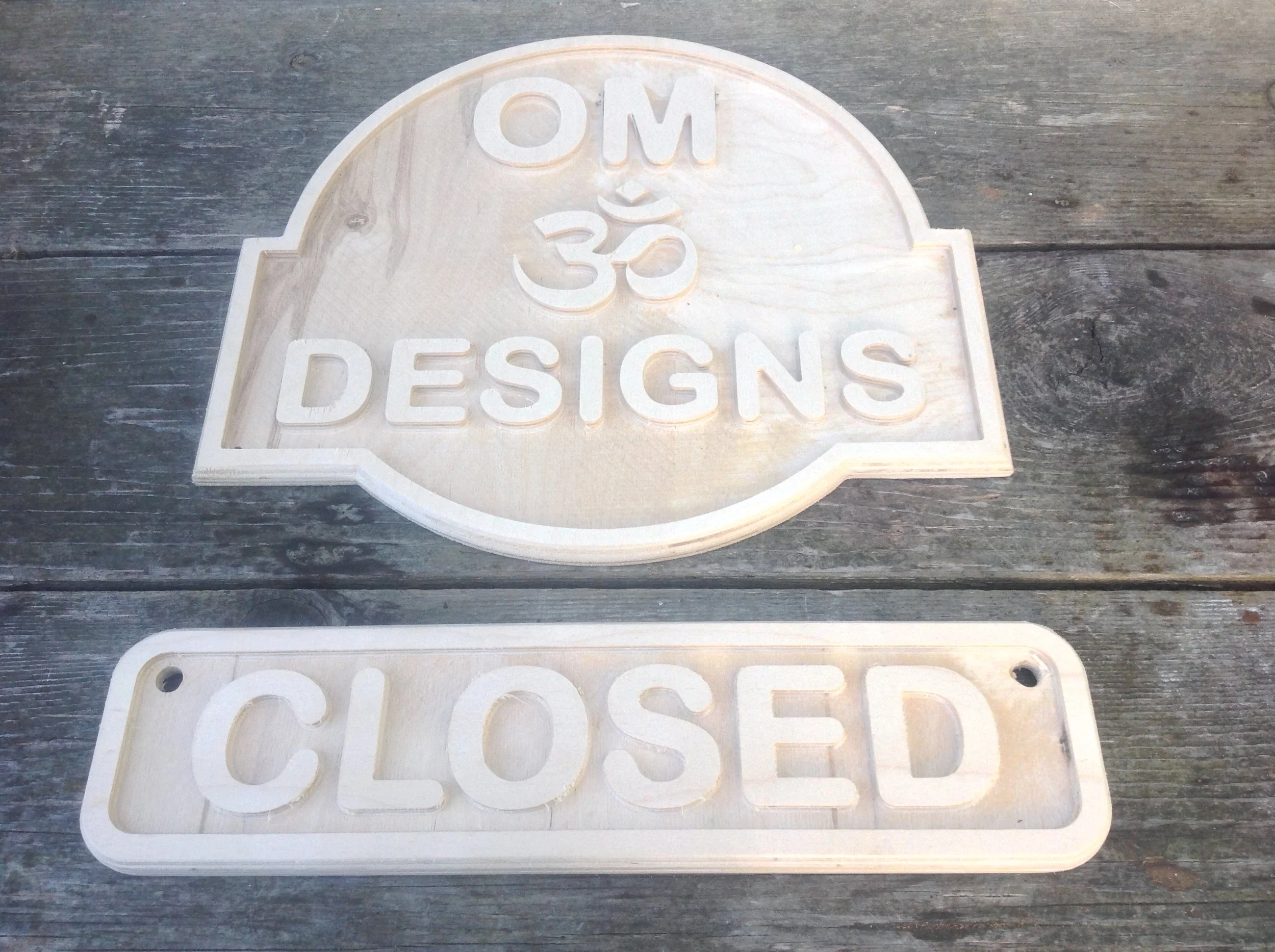  Sign, Carved Plywood 