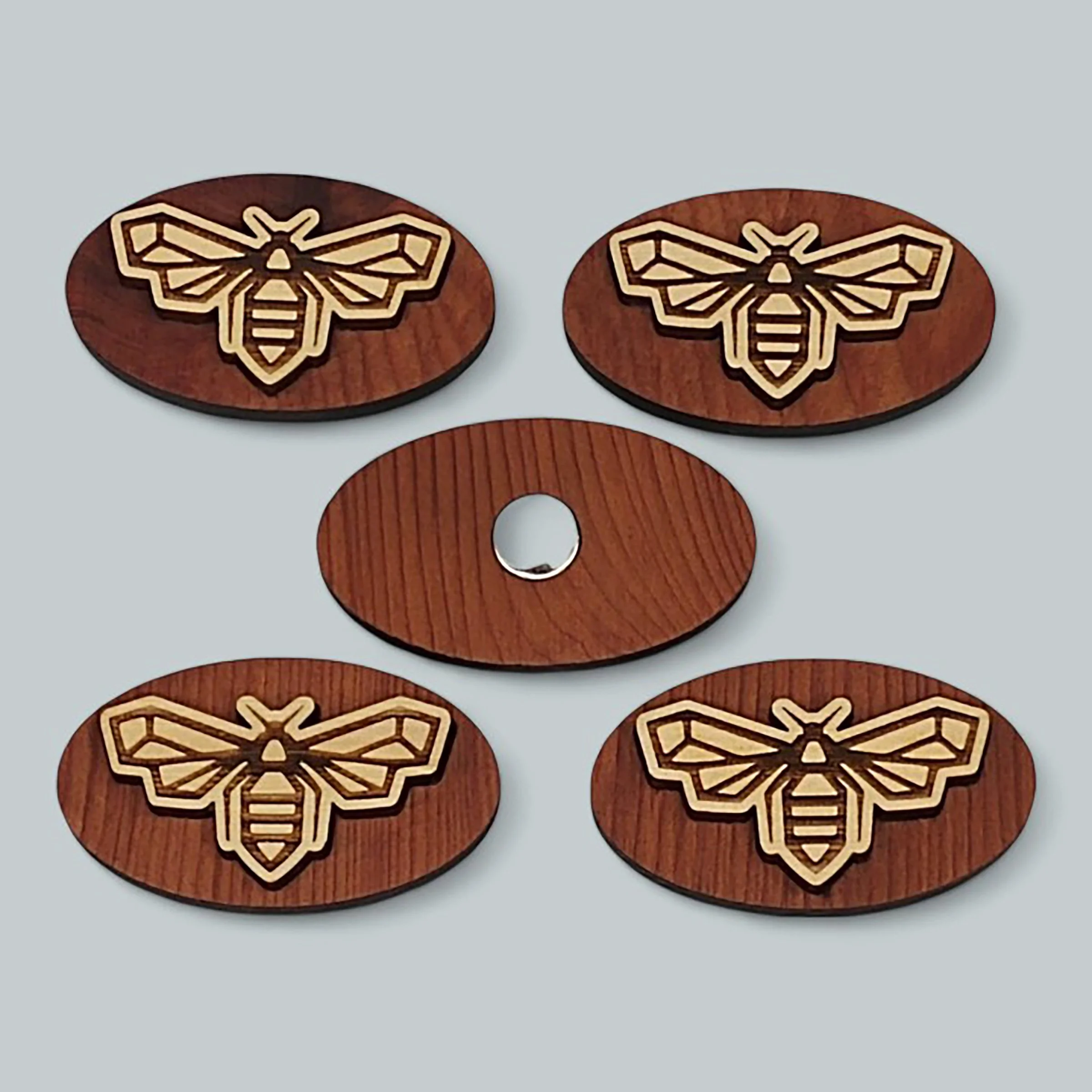 Bee Hive Magnets Yellow Red Cedar.jpg