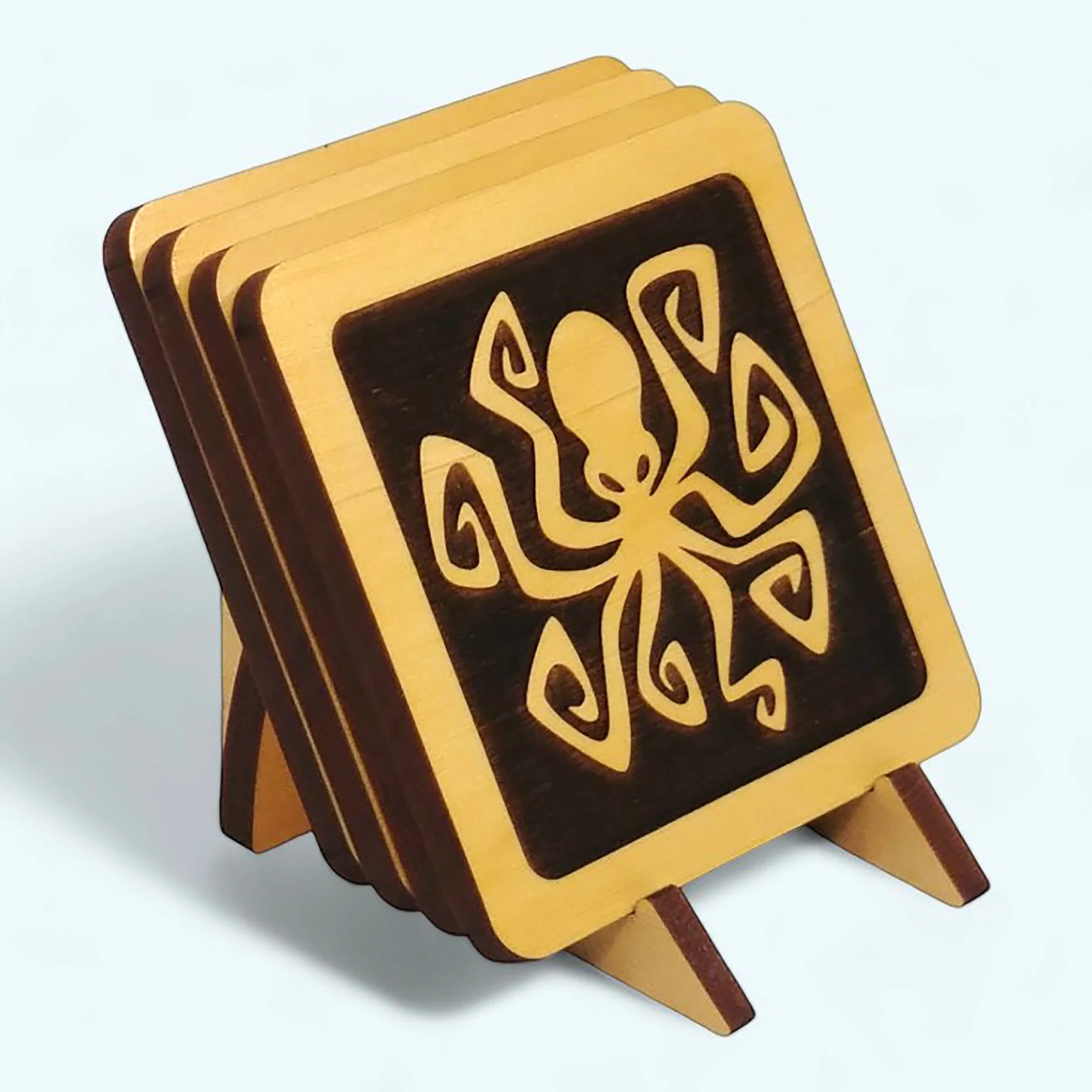 Coasters Yellow Cedar Octopuss.jpg