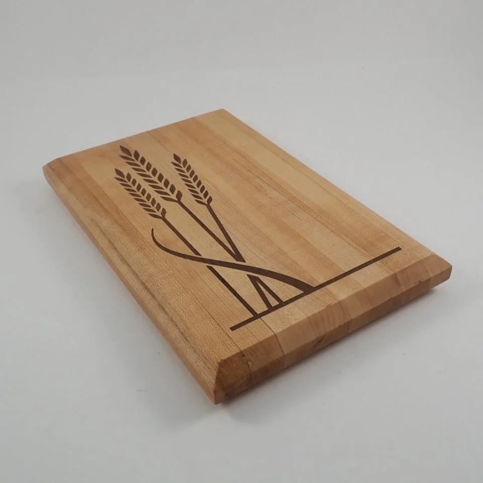 Maple Cutting Board Inlaid Walnut Wheat