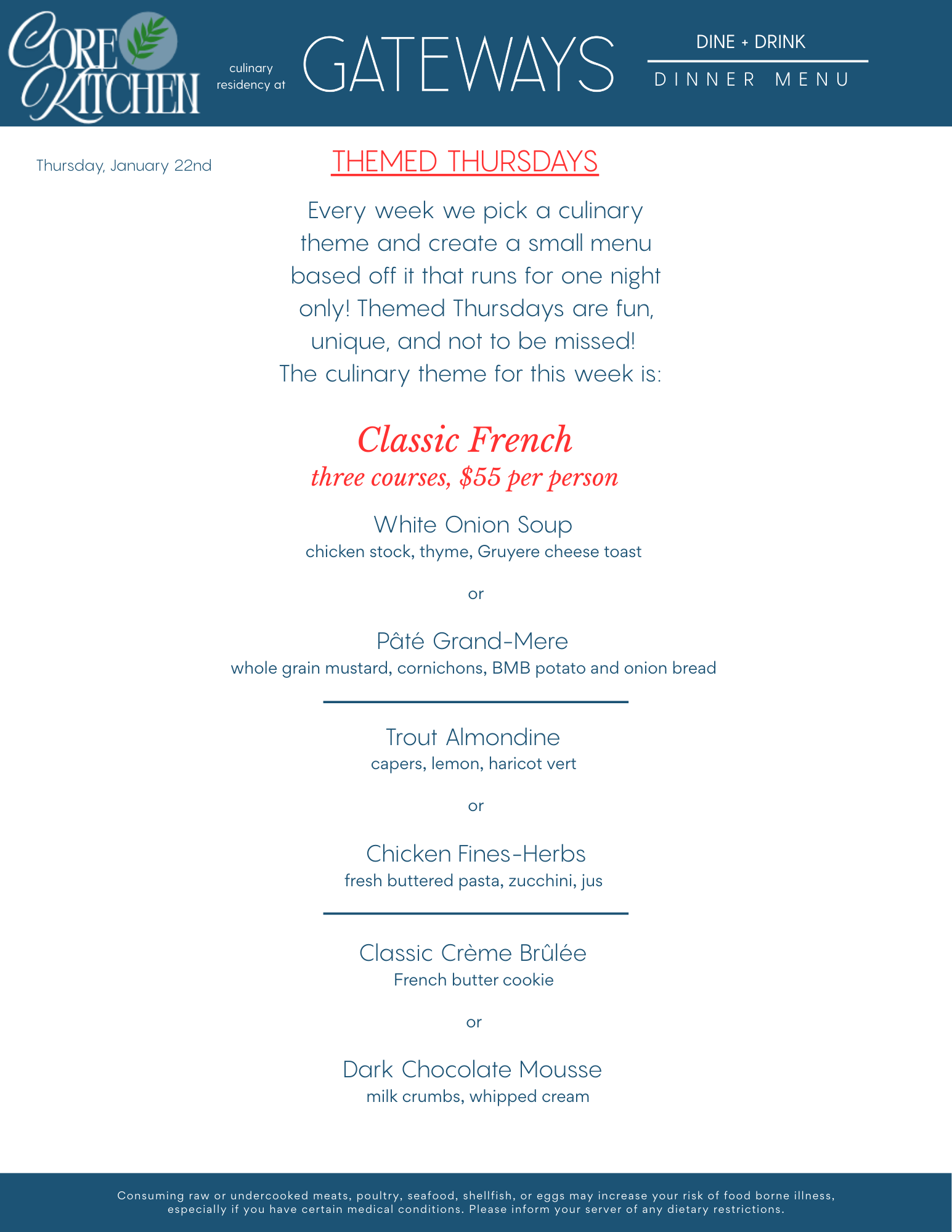 Themed Thursdays (Classic French)