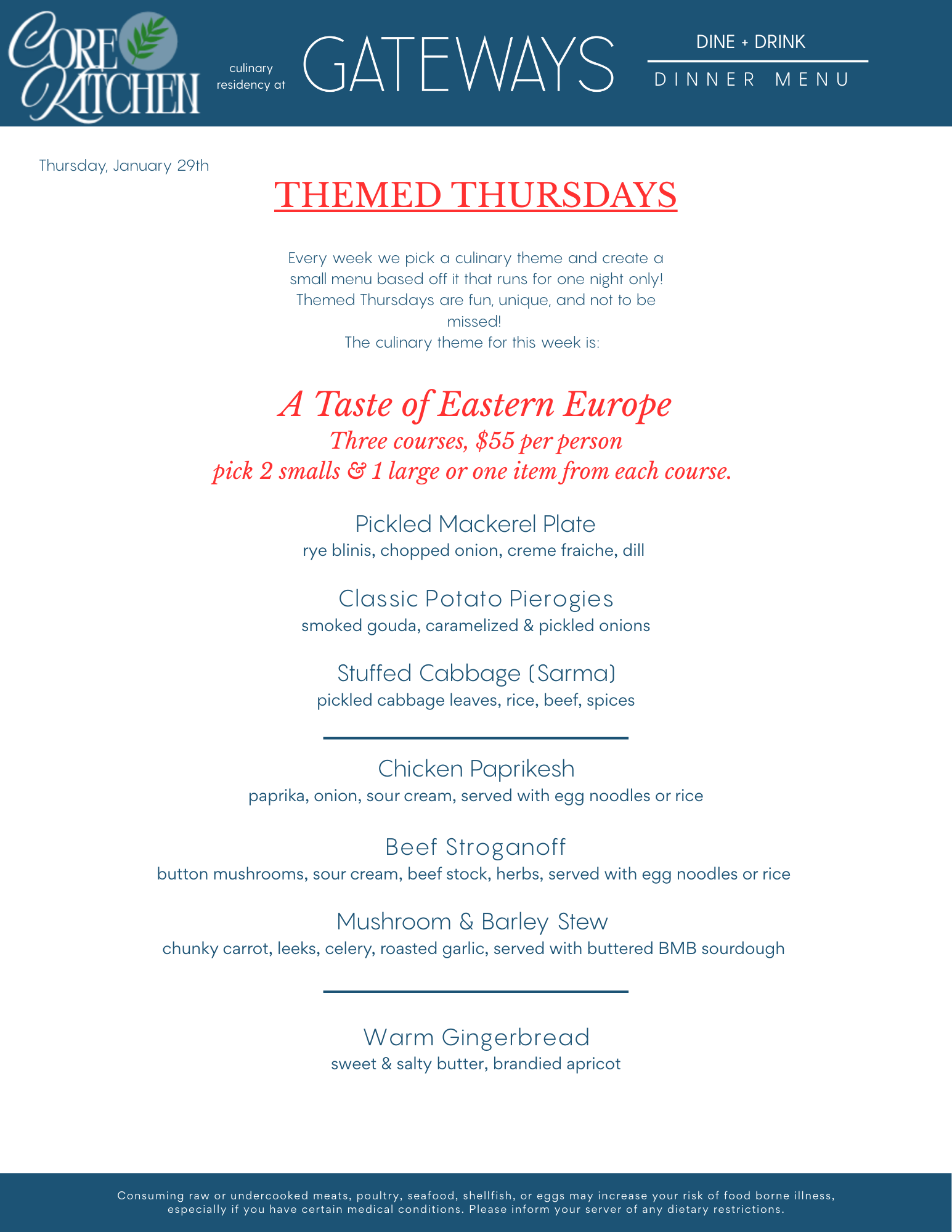 Themed Thursdays (A Taste of Eastern Europe)