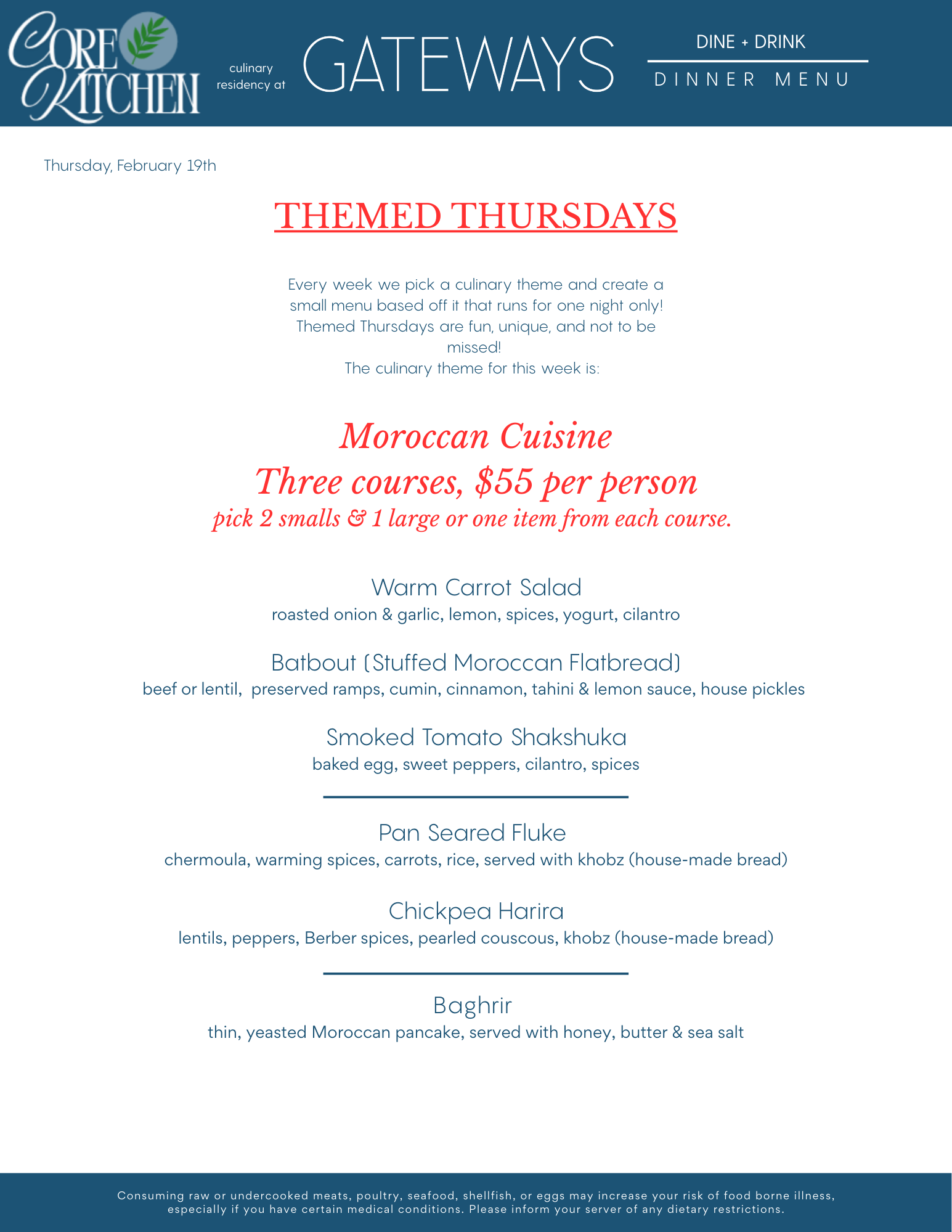 Themed Thursdays (Dishes from Morocco) 