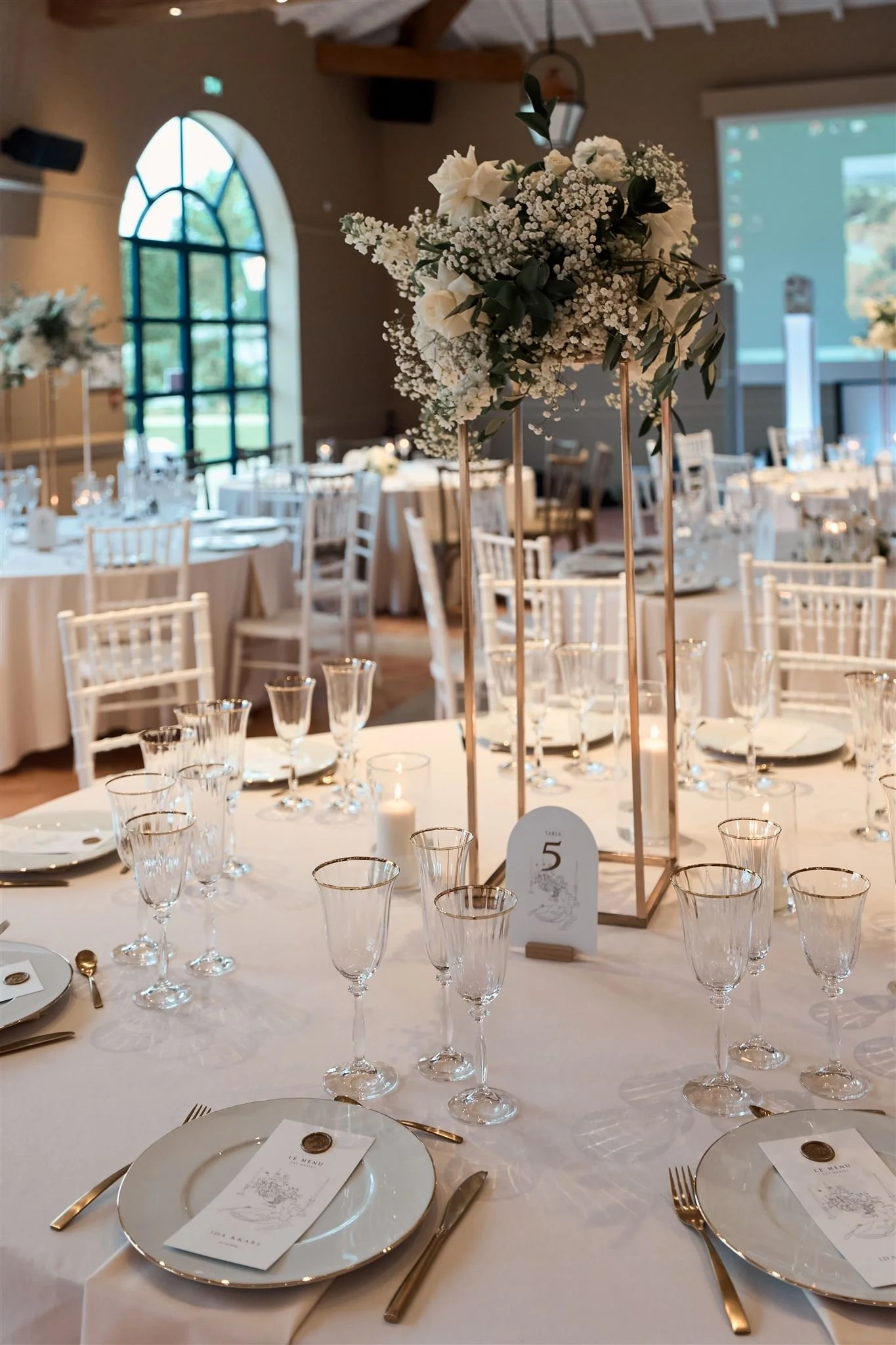 Décoration de mariage au château de Larraldia