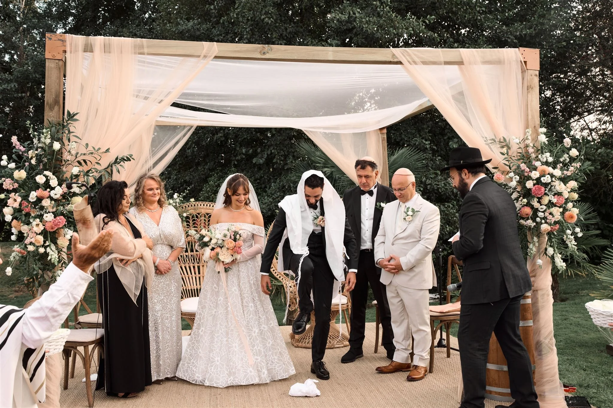 Le verre brisé lors d'un mariage juif