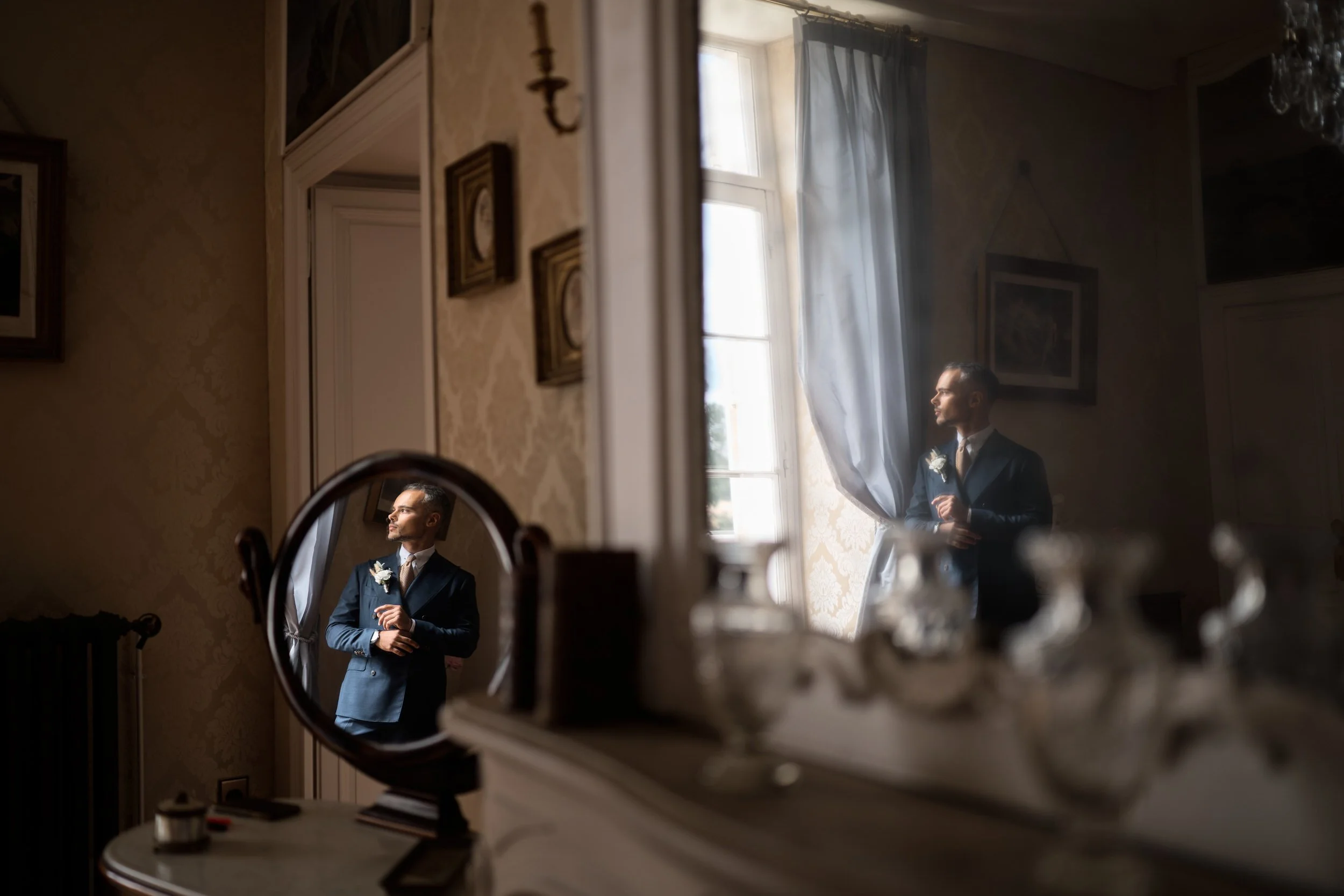 une photo d'un mariage dans un château en seine-et-marne