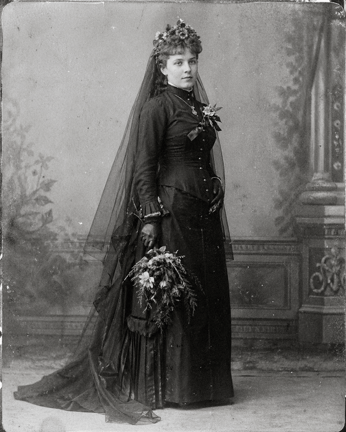 portrait de mariée au XIXe siècle dans l’histoire de la photographie de mariage