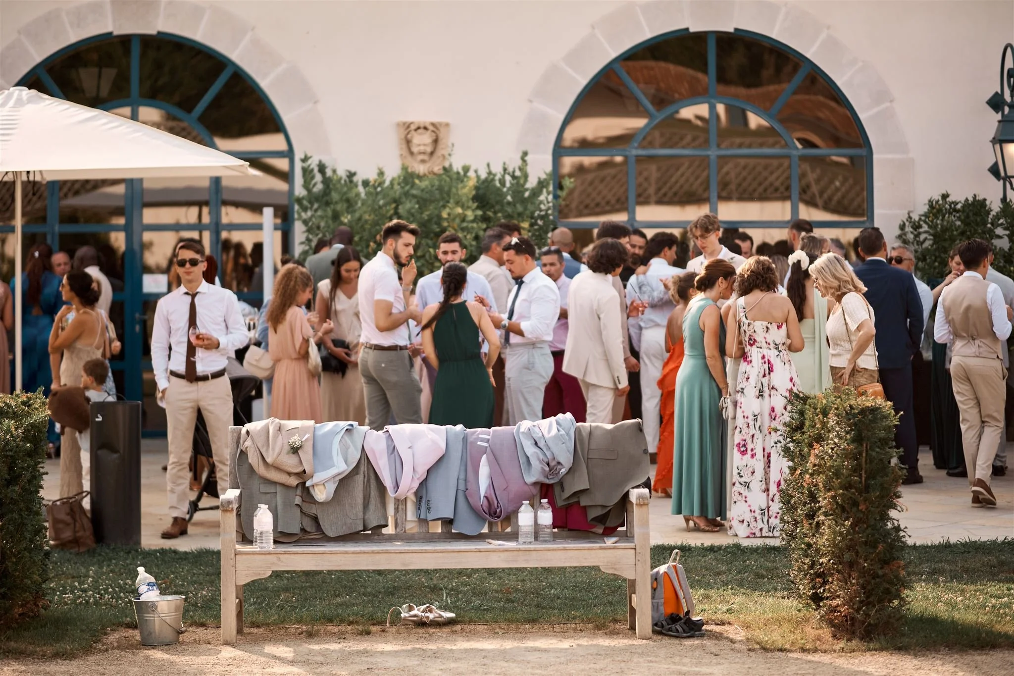 Cocktail de mariage au château de Larraldia