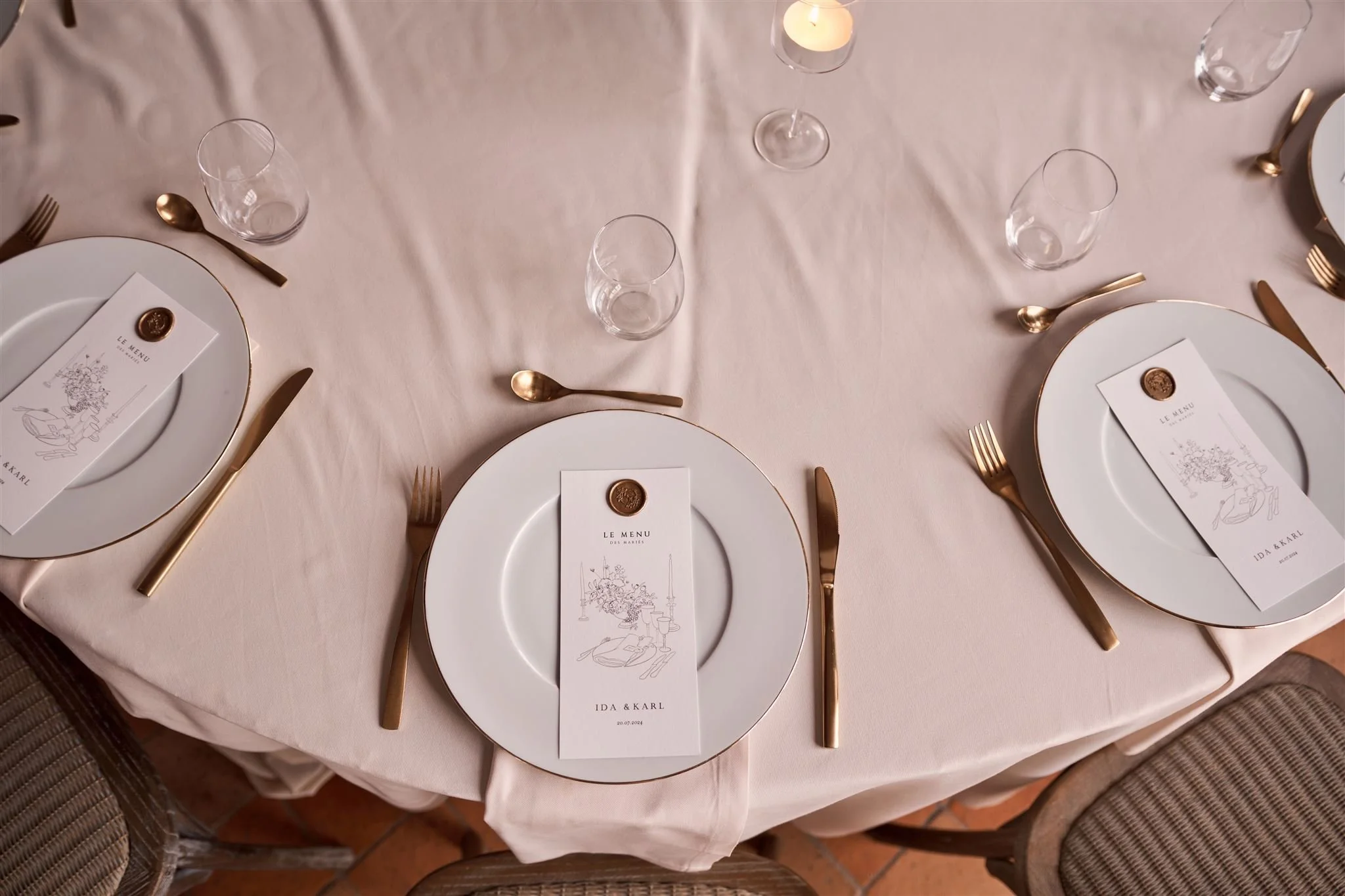 Décoration de mariage au château de Larraldia