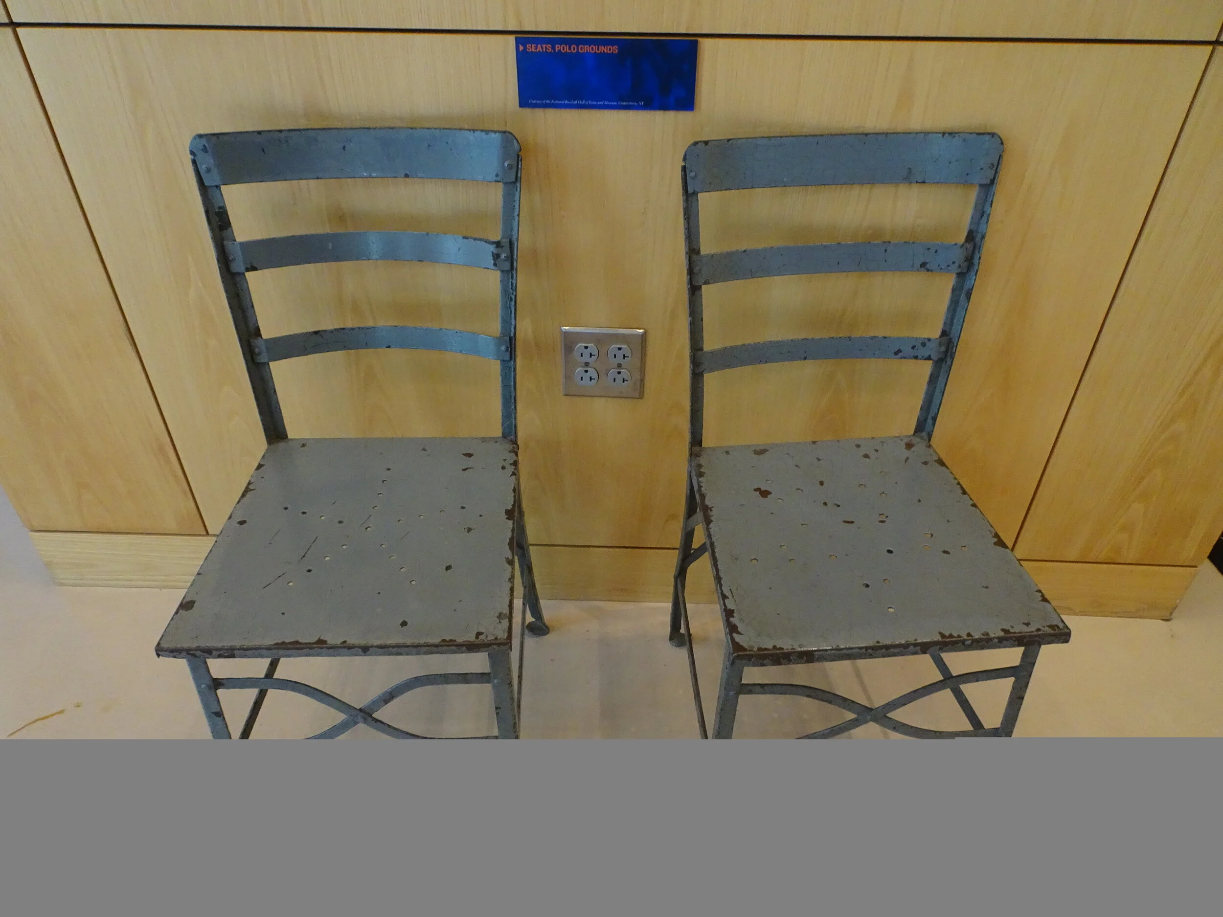 Seats from The Polo Grounds – These seats are from the Polo Grounds, which served as the home of Mets for their first two seasons, 1962 and 1963, while they waited for Shea Stadium to be completed. They can be found inside the Mets Hall of F