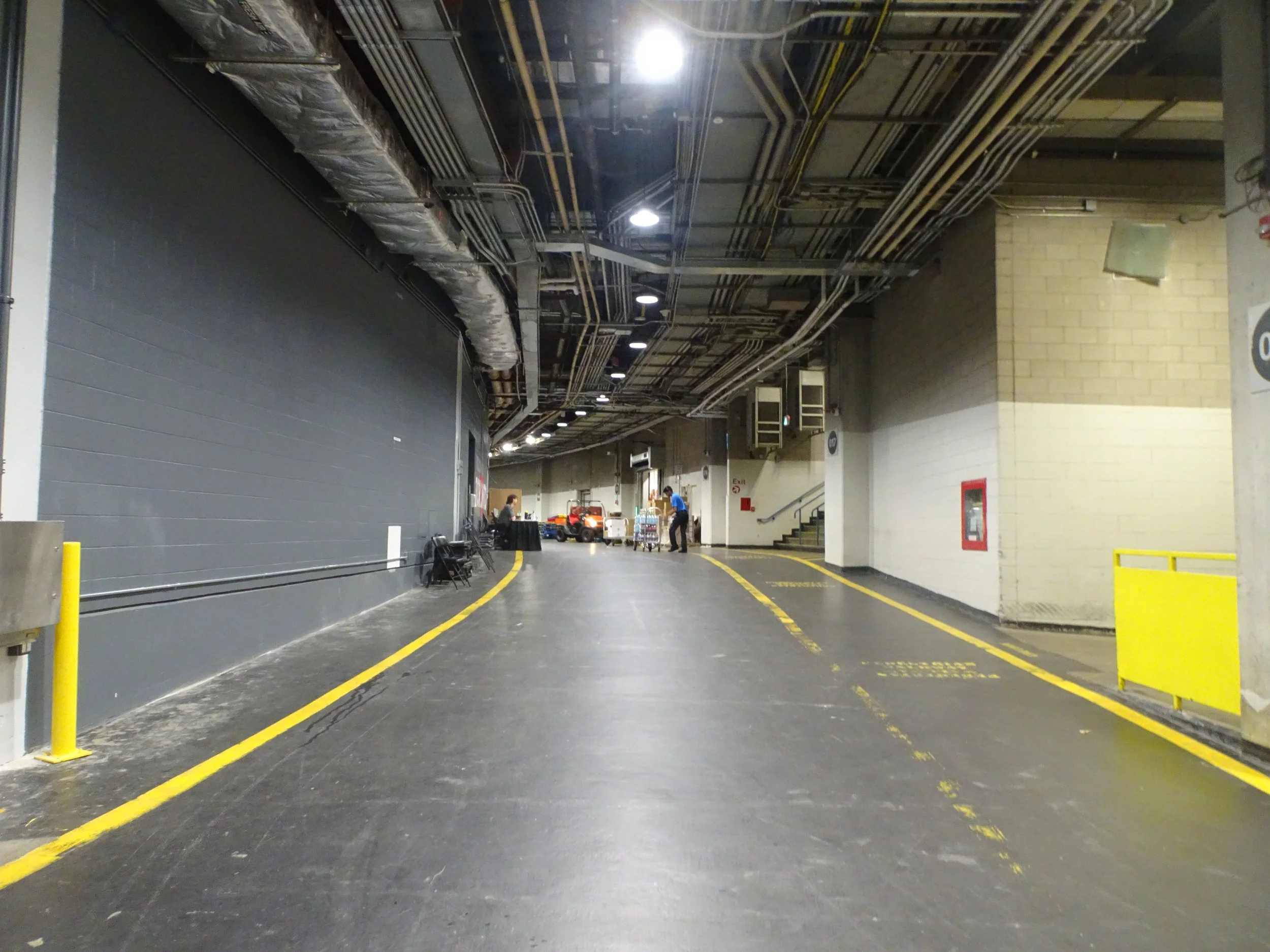   The Widest Tunnel  - The largest tunnels leading into a visiting clubhouse can be found in Toronto.&nbsp; The desk on the left is where the visiting team enters their quarters.&nbsp; 