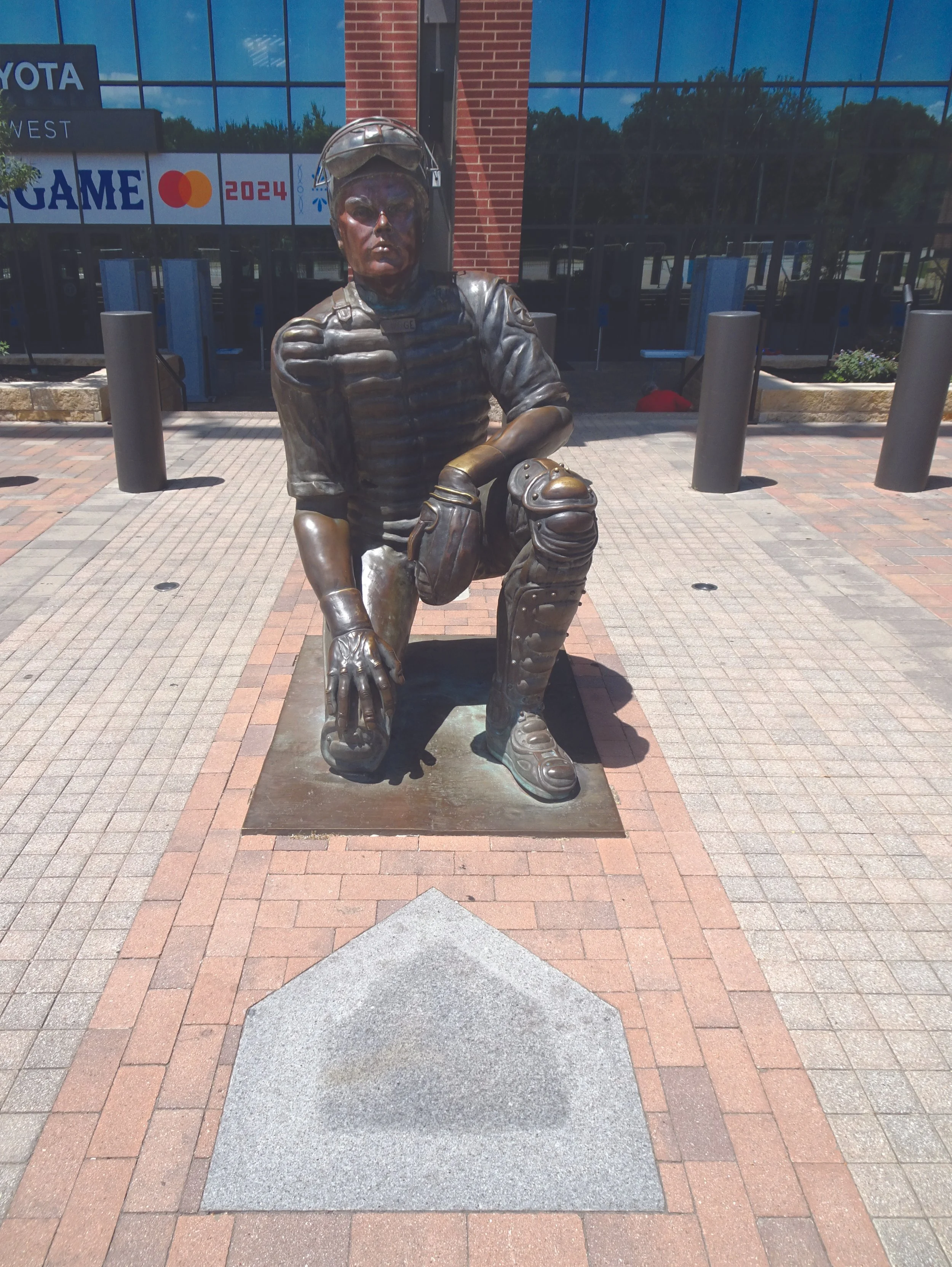 Pudge! – Ivan “Pudge” Rodriguez spent 13 of his 21 MLB seasons in a Rangers uniform, making 10 all-star teams while wearing it.&nbsp; Rodriguez’s statue sits outside the media entrance at Globe Life Field in a unique pose.&nbsp; He entered Coopersto