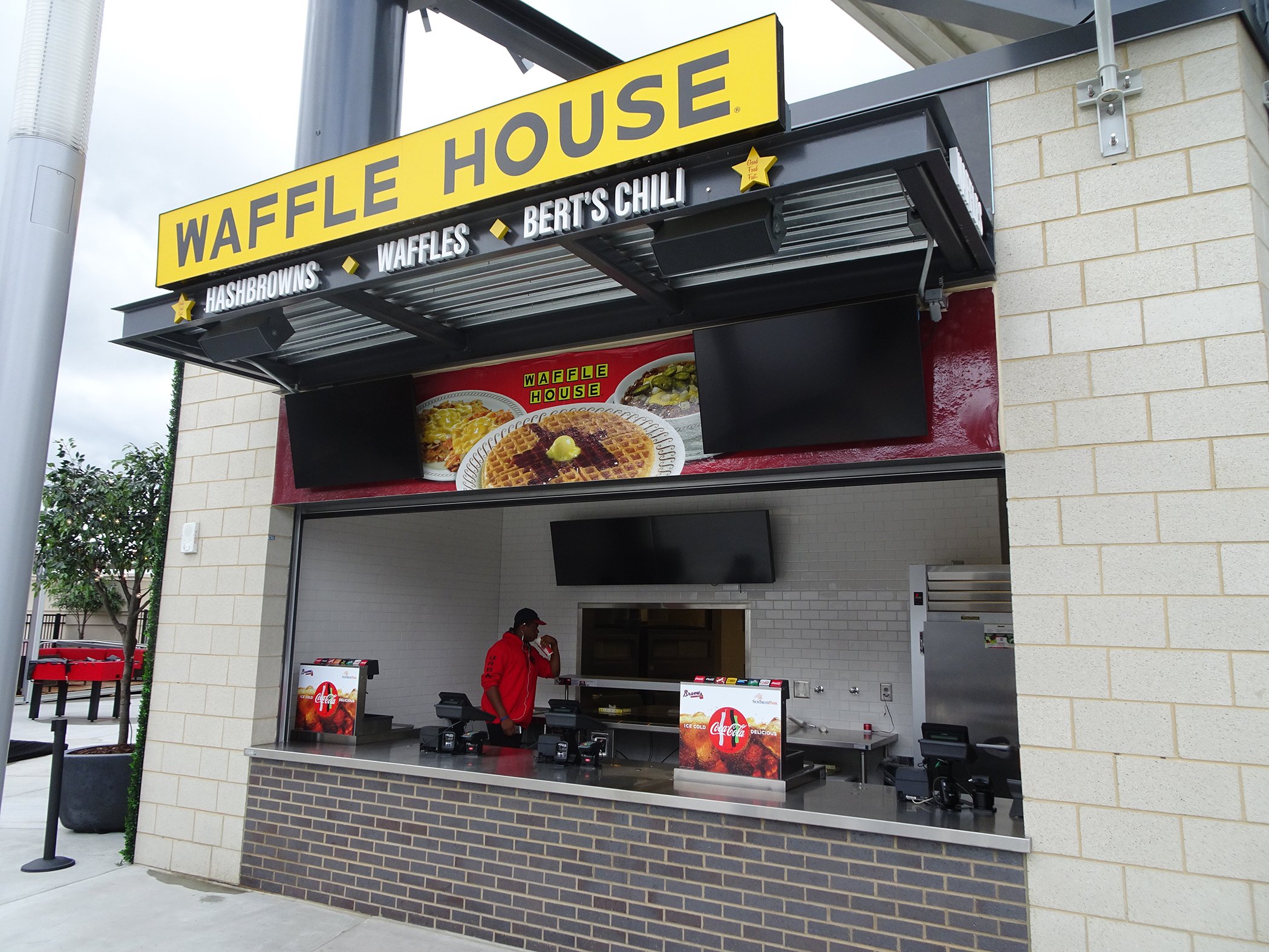  A Ballpark Waffle House – A mini-Waffle House at Truist Park!&nbsp; Founded in 1955 in the suburb of Avondale Estates, GA, the Waffle House is a Georgia staple.&nbsp; 