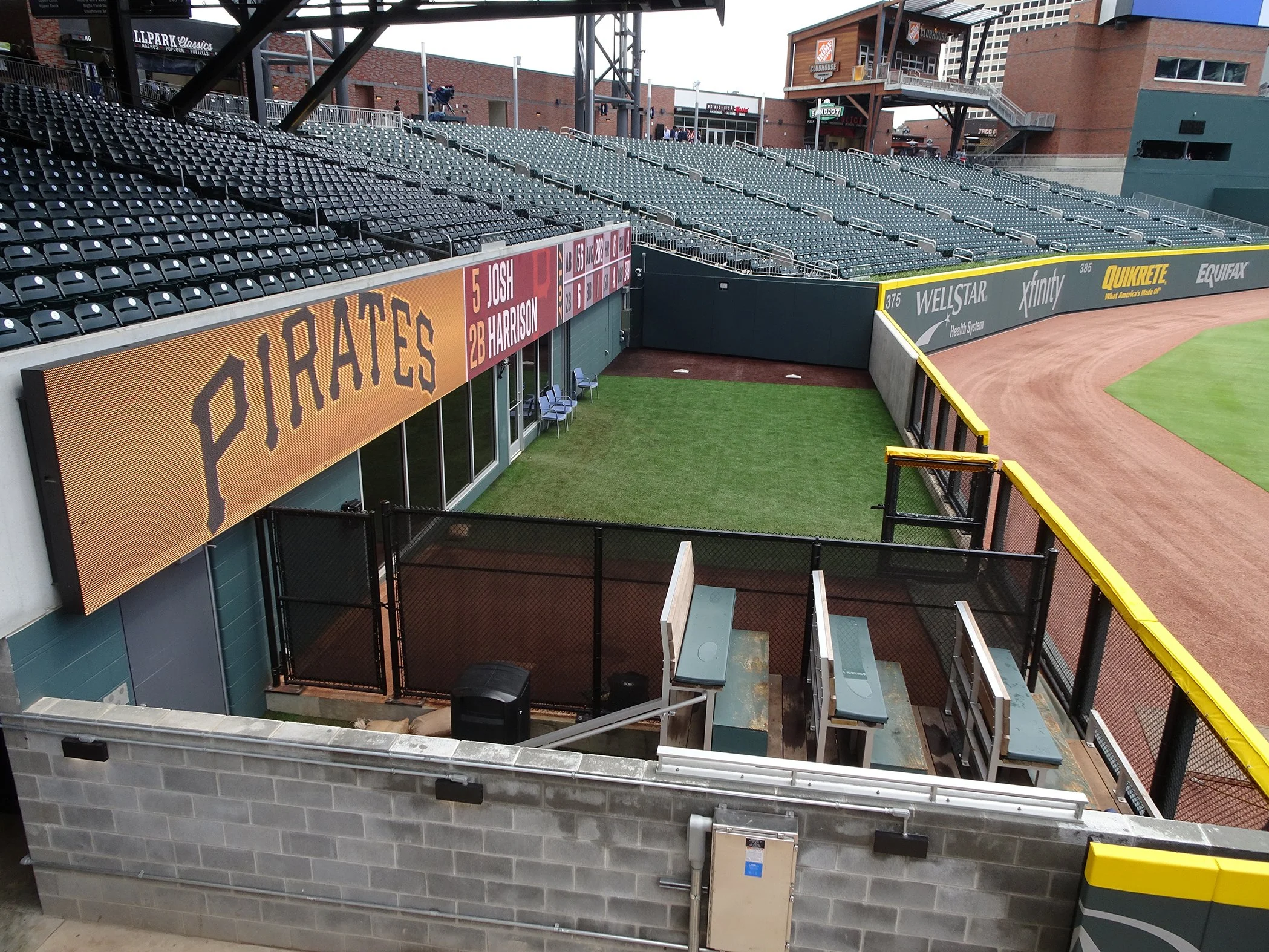  A Cushy Visitor’s Bullpen – With three benches and plenty of additional seating, visiting players enjoy a luxurious setup in the bullpen. 