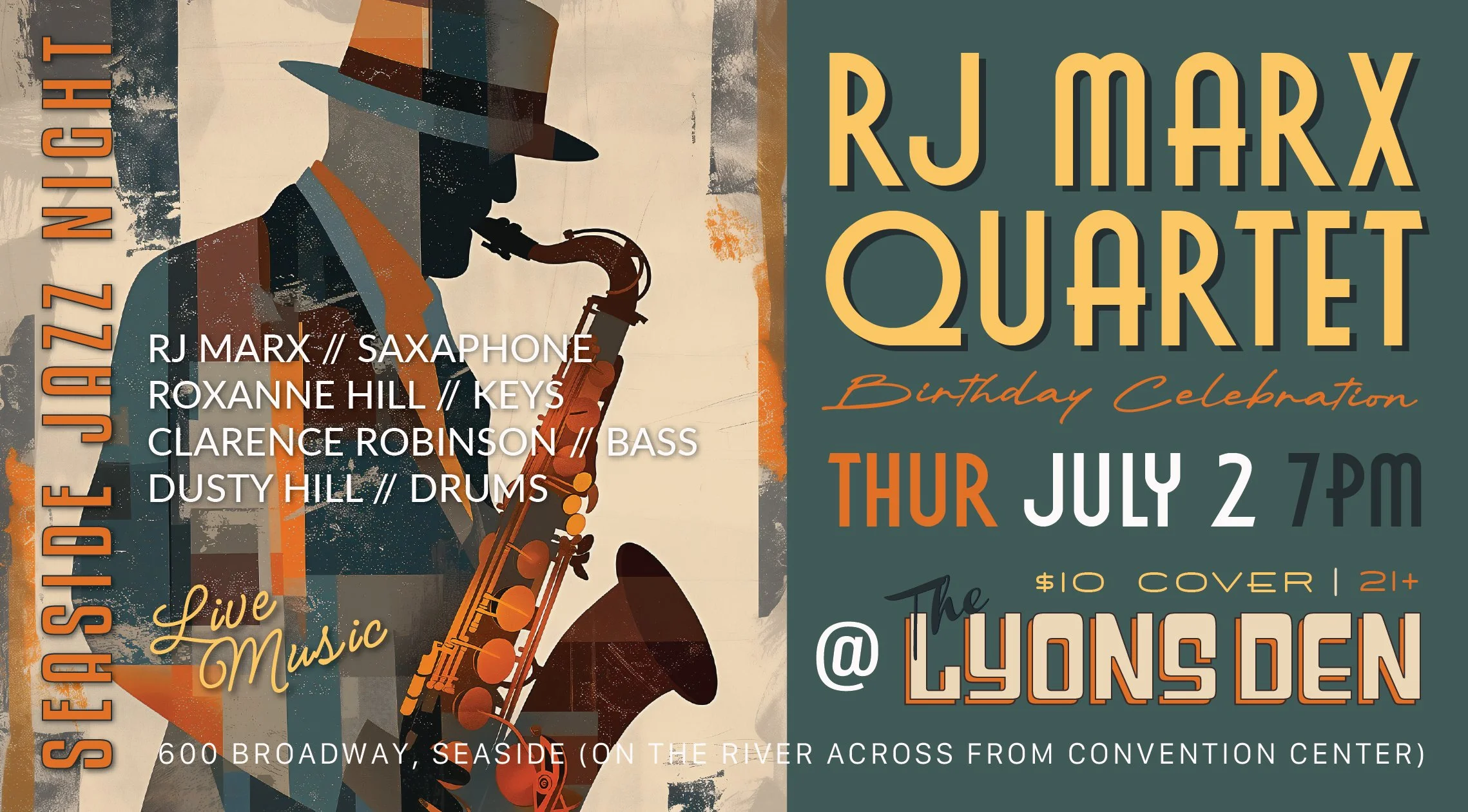 RJ Marx Event Flyer