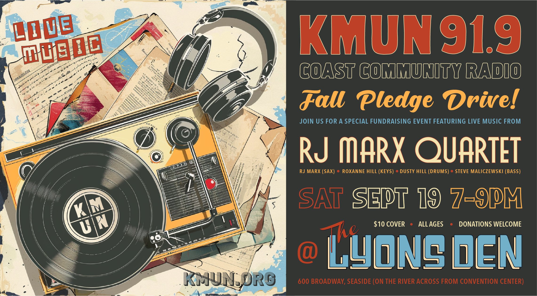 KMUN Pledge Drive Flyer