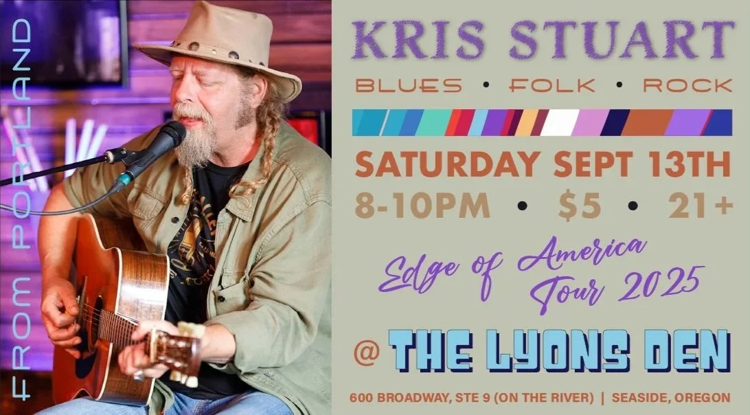 Kris Stuart (Portland Blues/Rock/Americana) LIVE @ The Lyons Den
