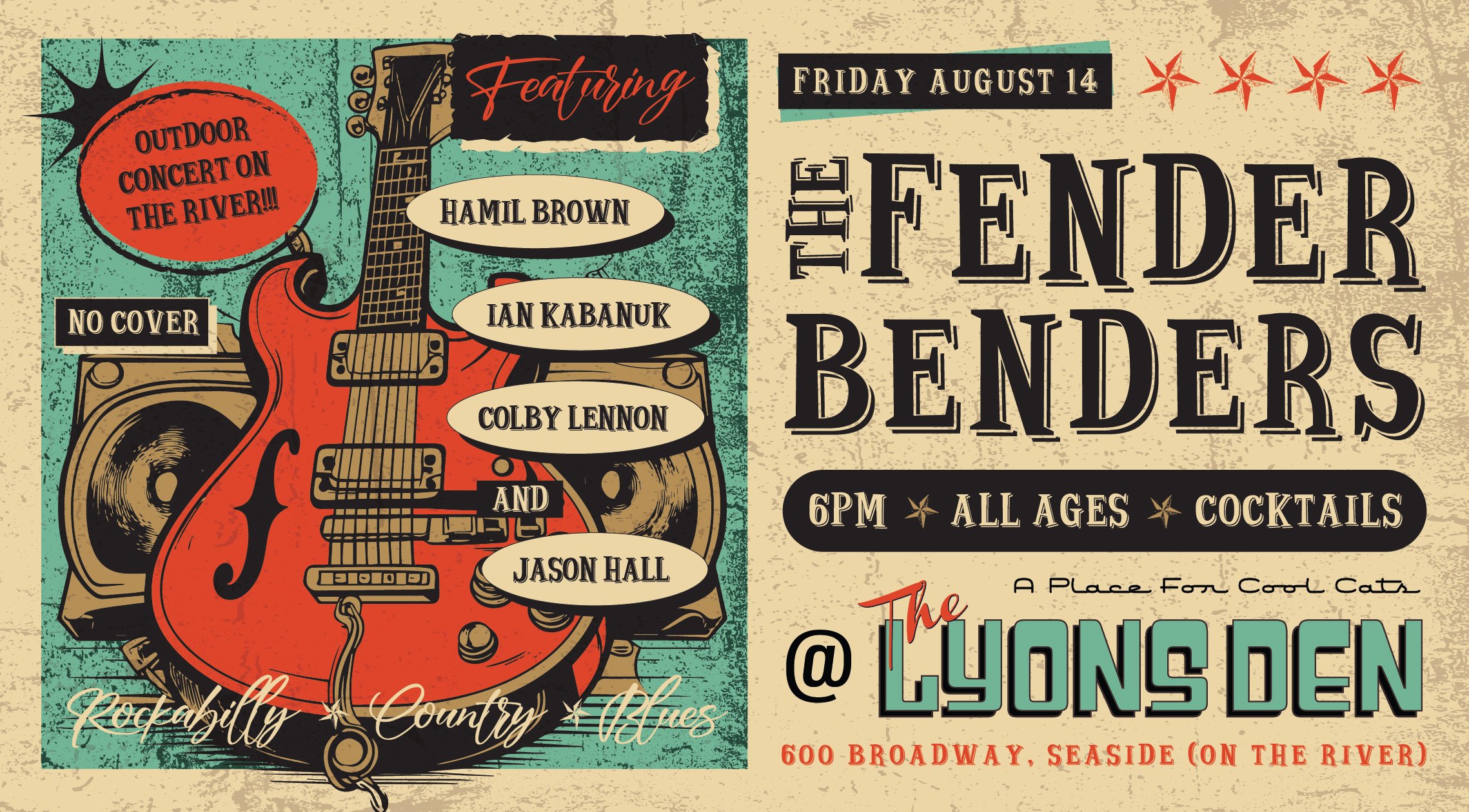 The Fender Benders Event Flyer