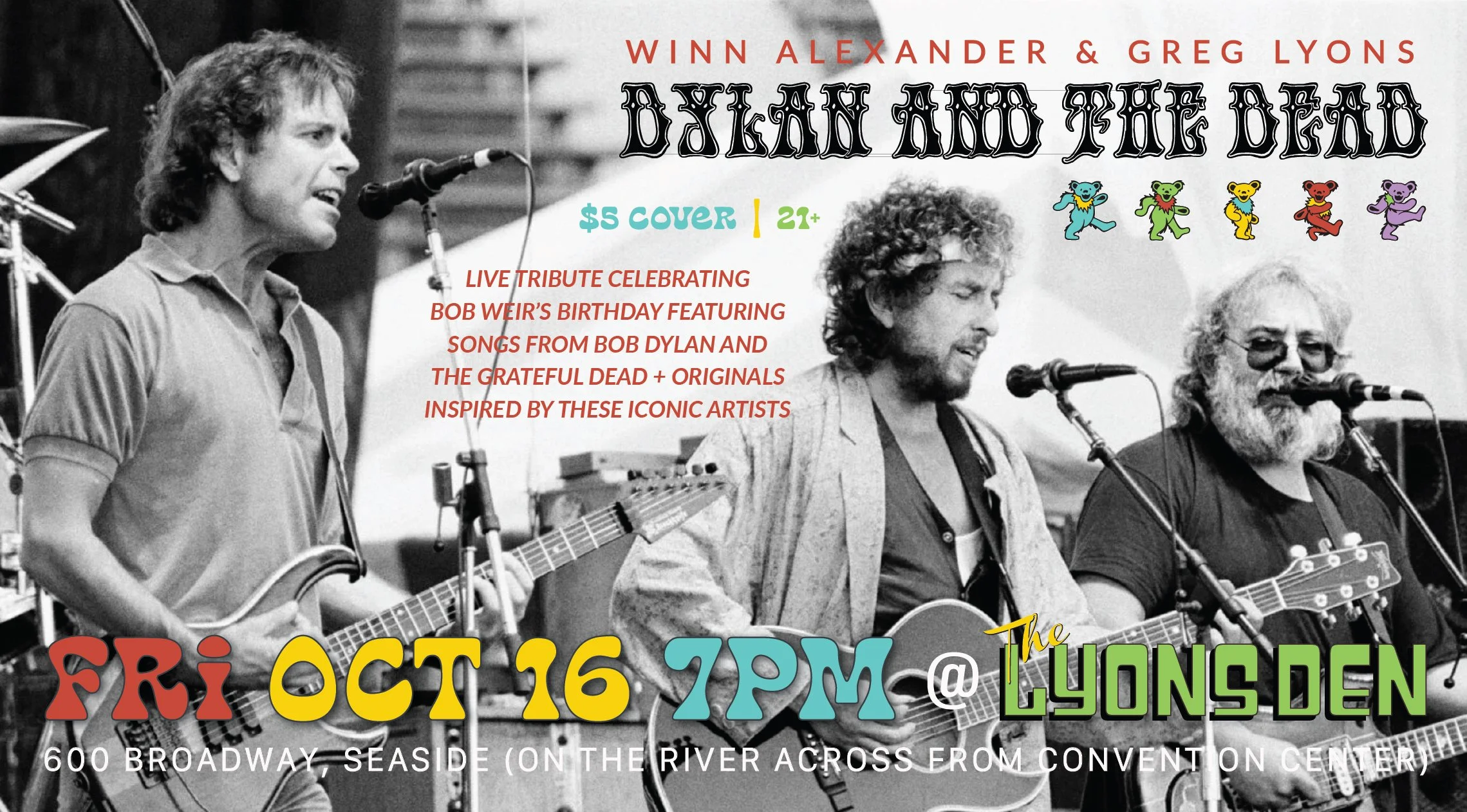 Dylan & The Dead Tribute feat. Winn Alexander (Bob Weir Birthday Bash) LIVE @ The Lyons Den