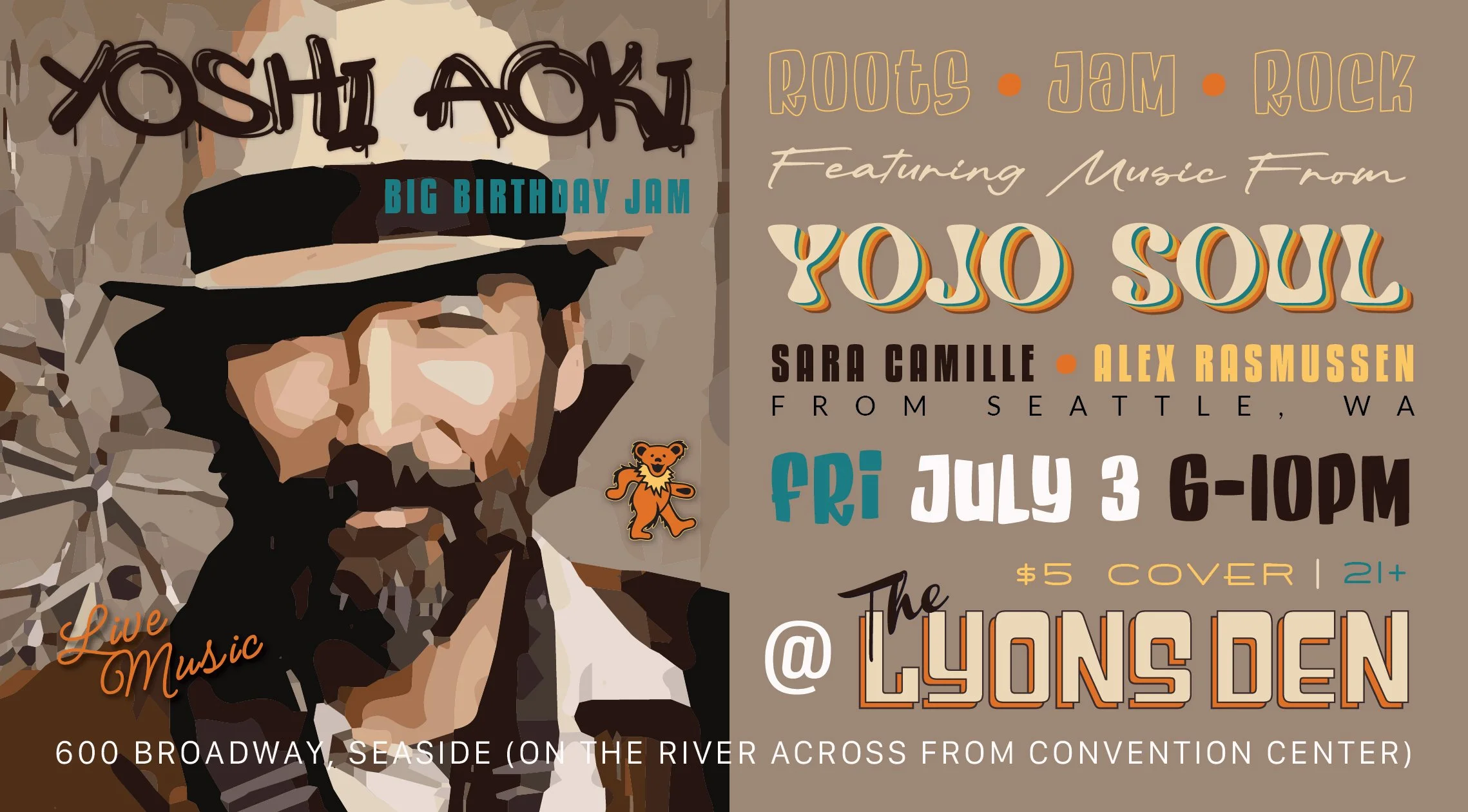Yoshi Aoki Event Flyer