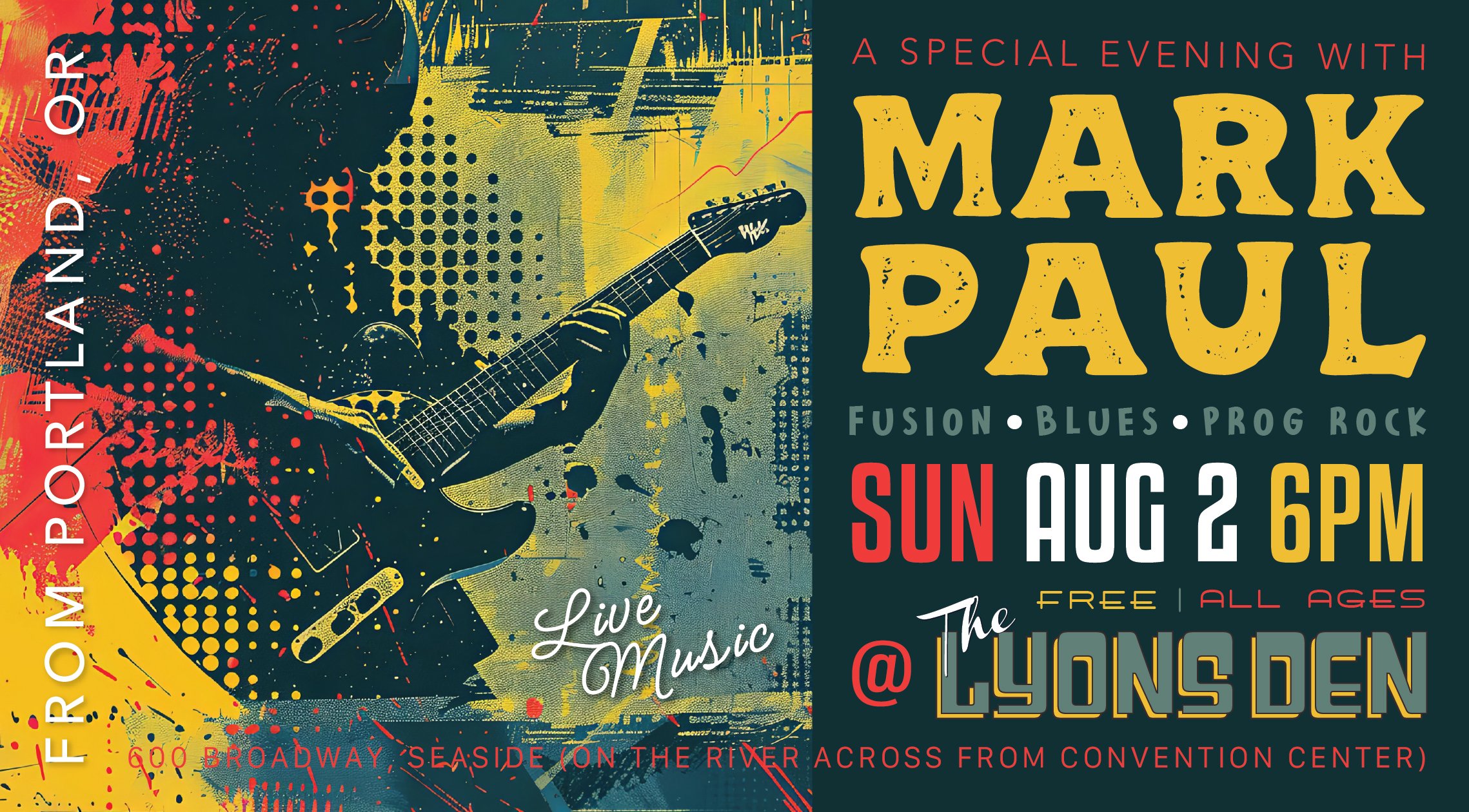 Mark Paul Event Flyer