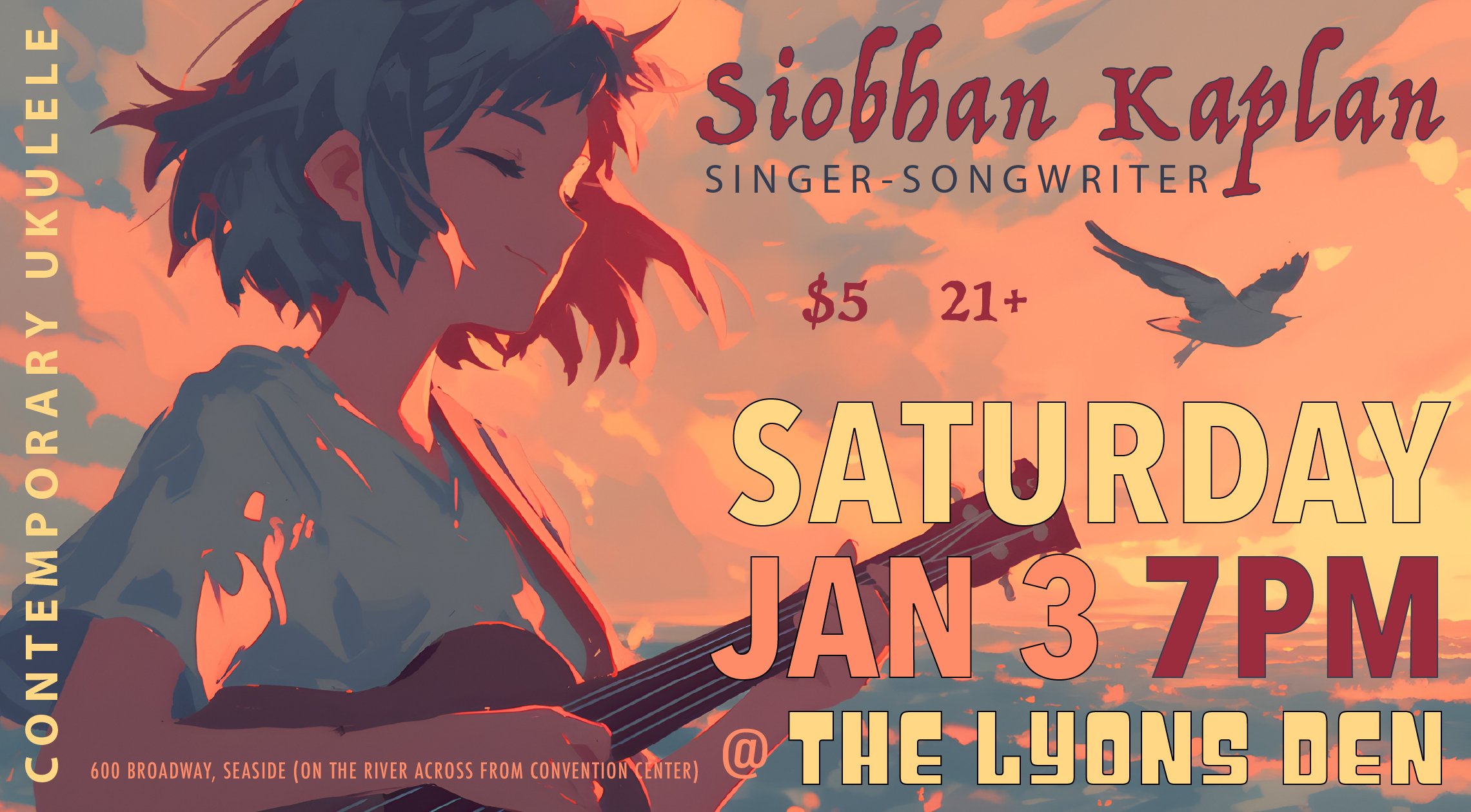 Siobhan Kaplan (Ukulele Singer/Songwriter) LIVE @ The Lyons Den