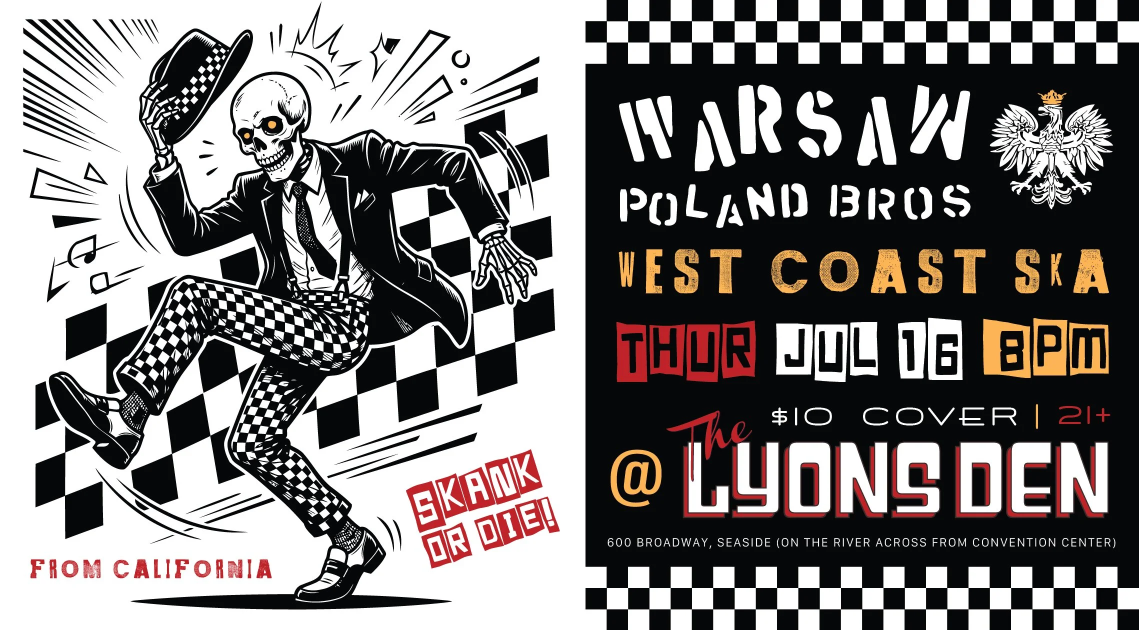 Warsaw Poland Bros (West Coast Ska/Reggae from California) LIVE @ The Lyons Den